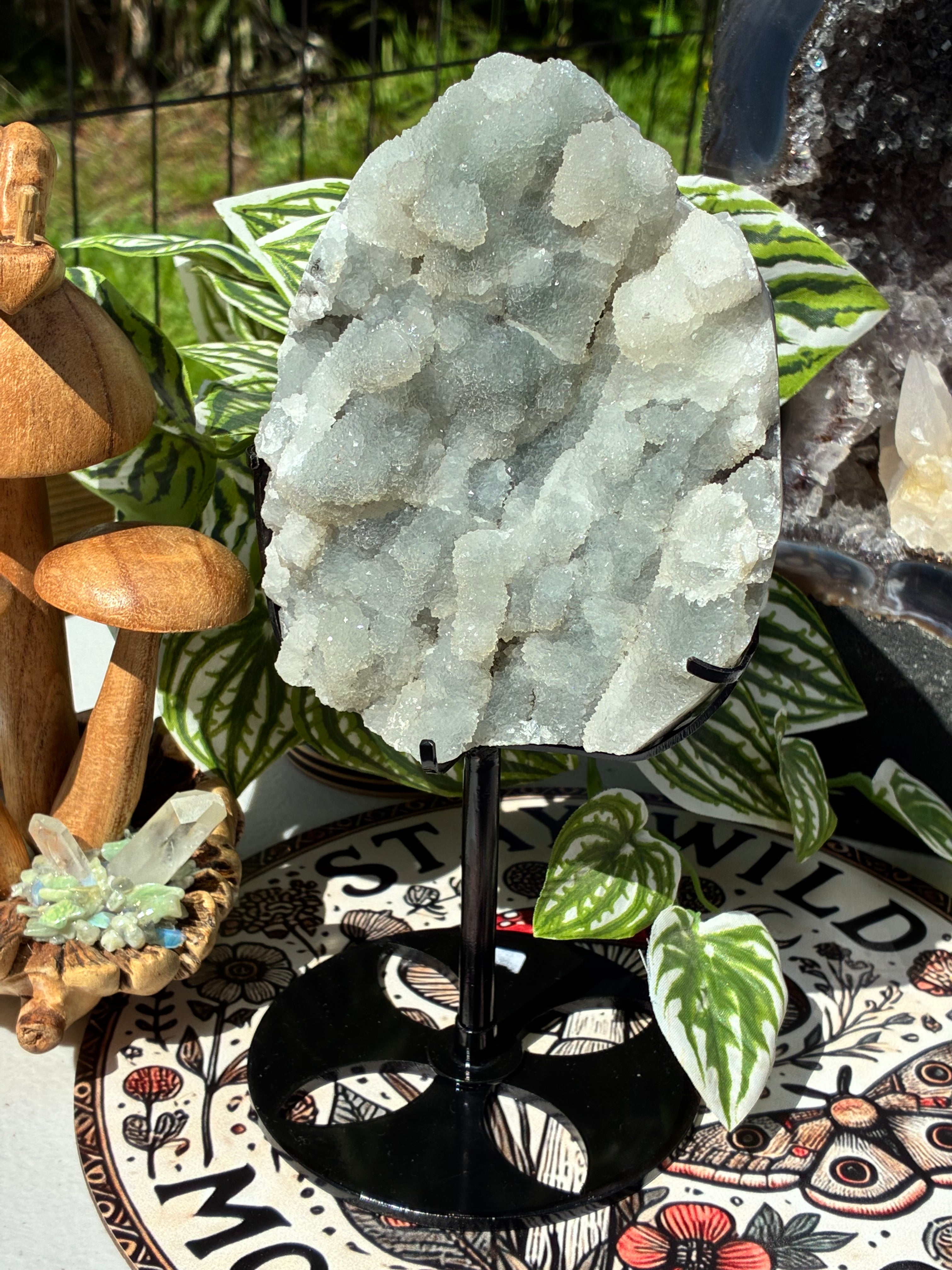 Apophyllite Specimen w/Stand