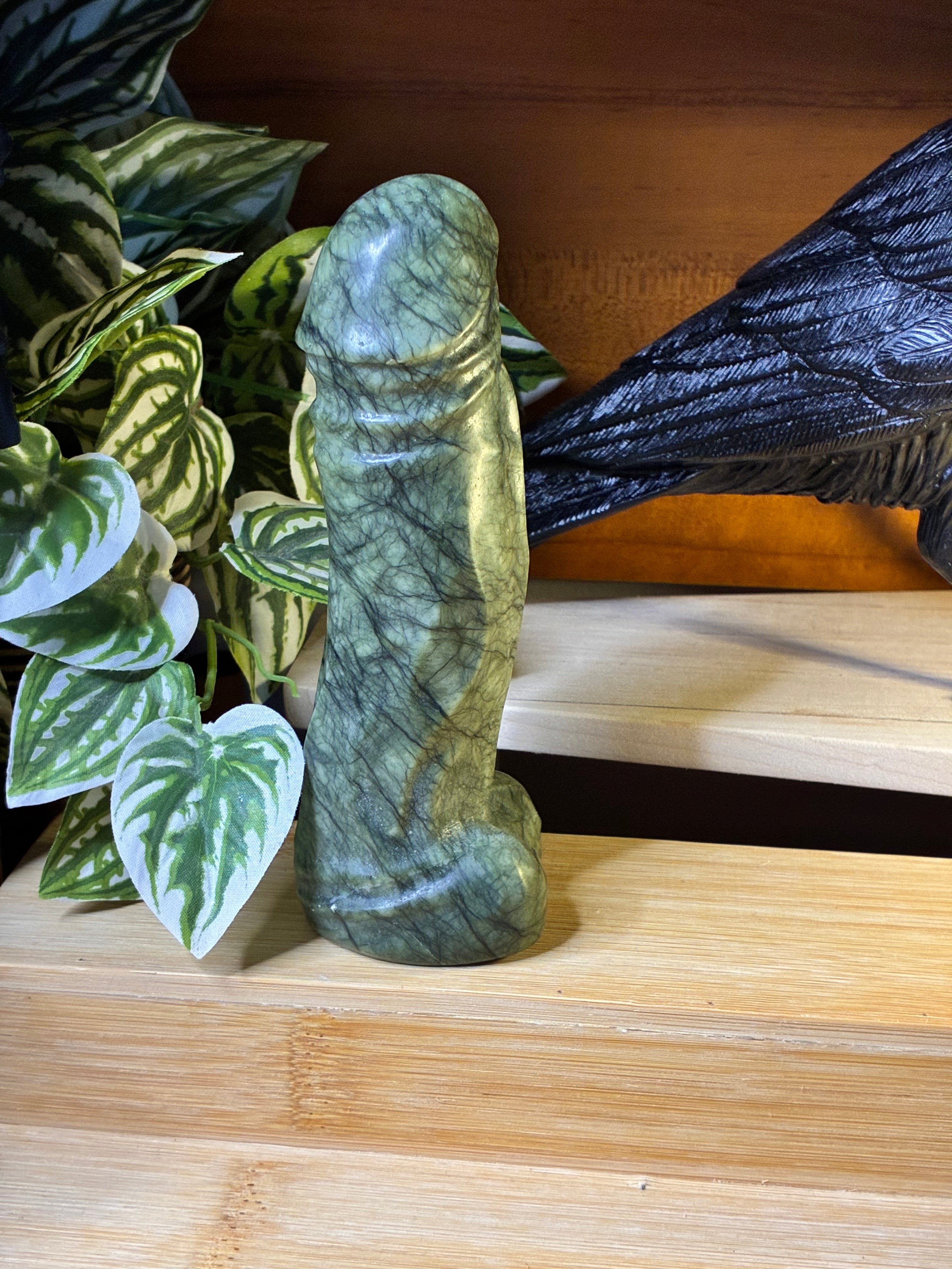 Green Jade Ding Ding Carvings