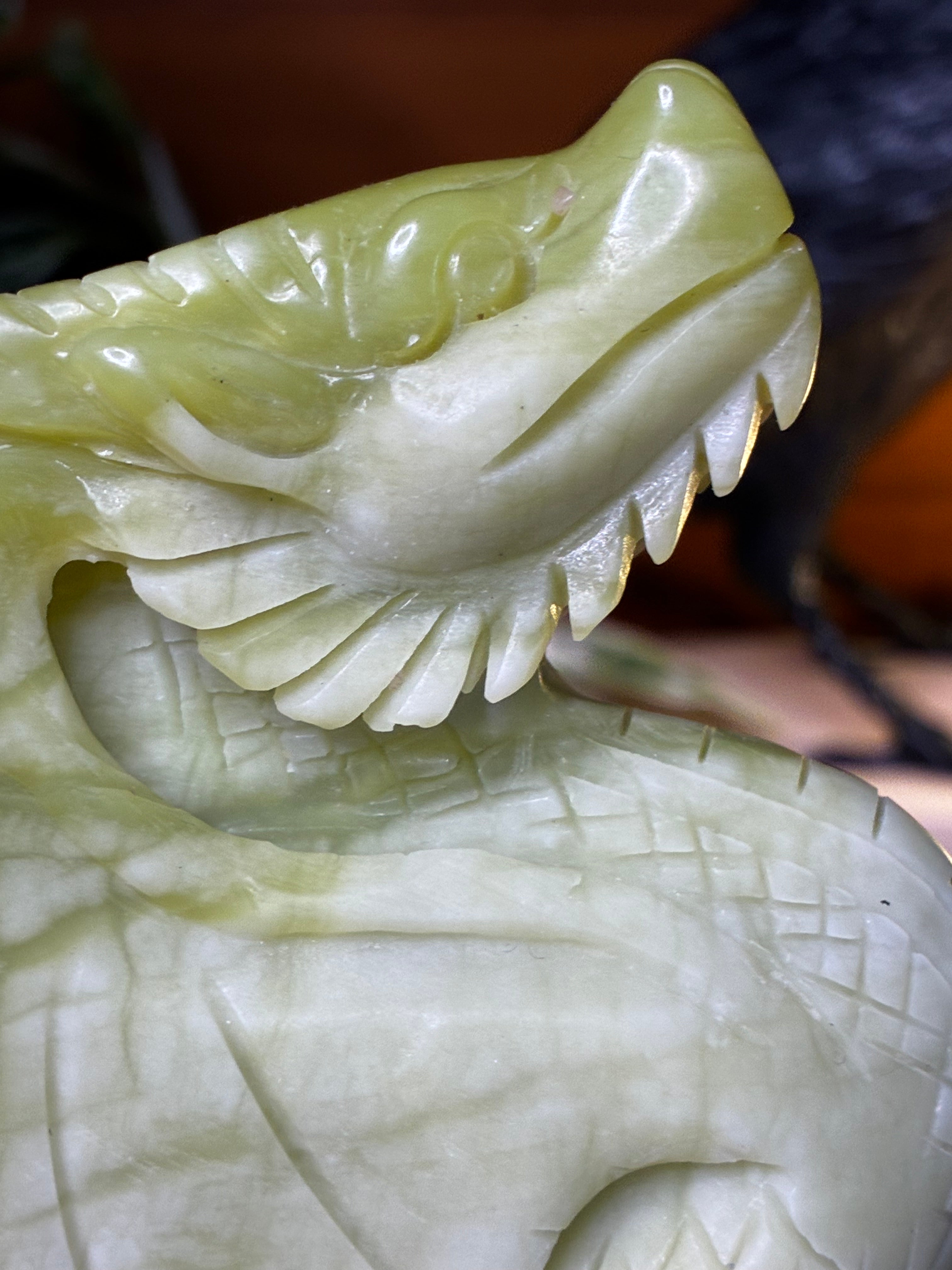 New Jade Dragon Carving