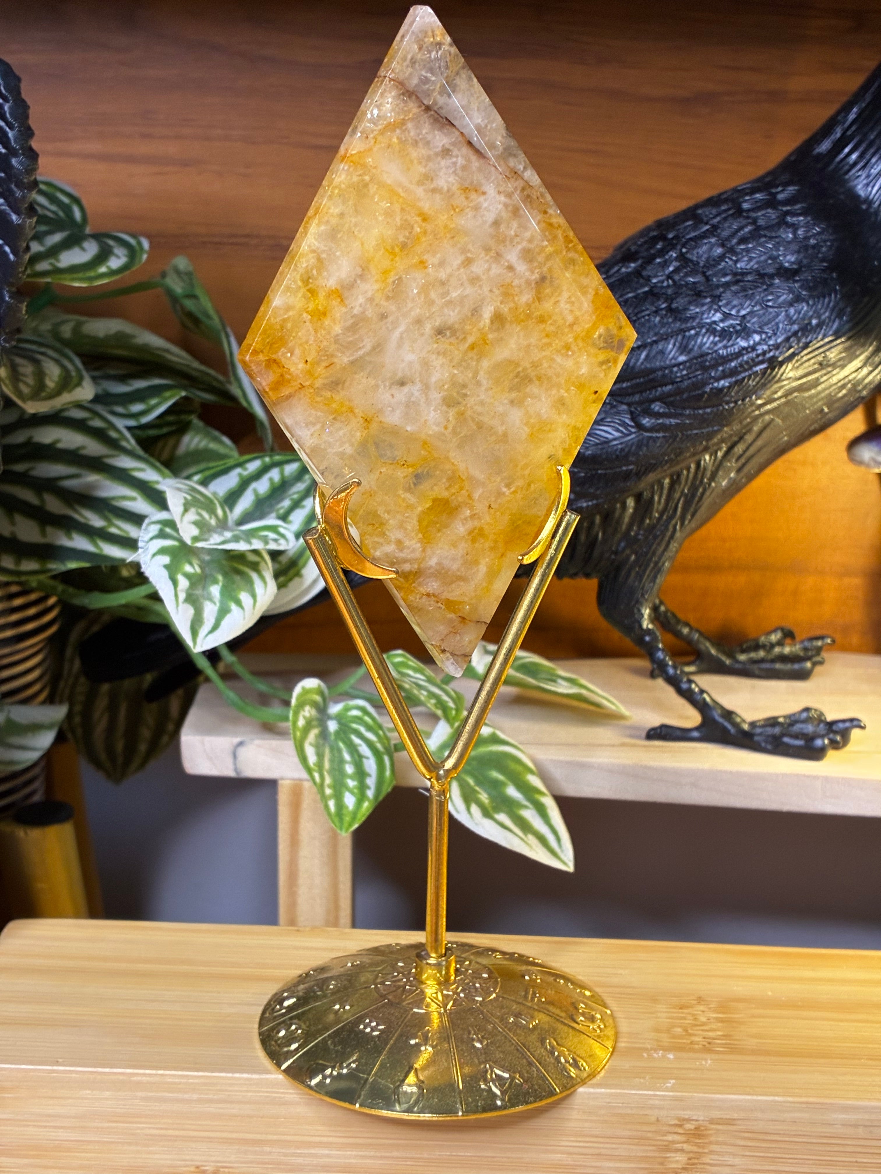 Golden Healer Rhombus on Stand