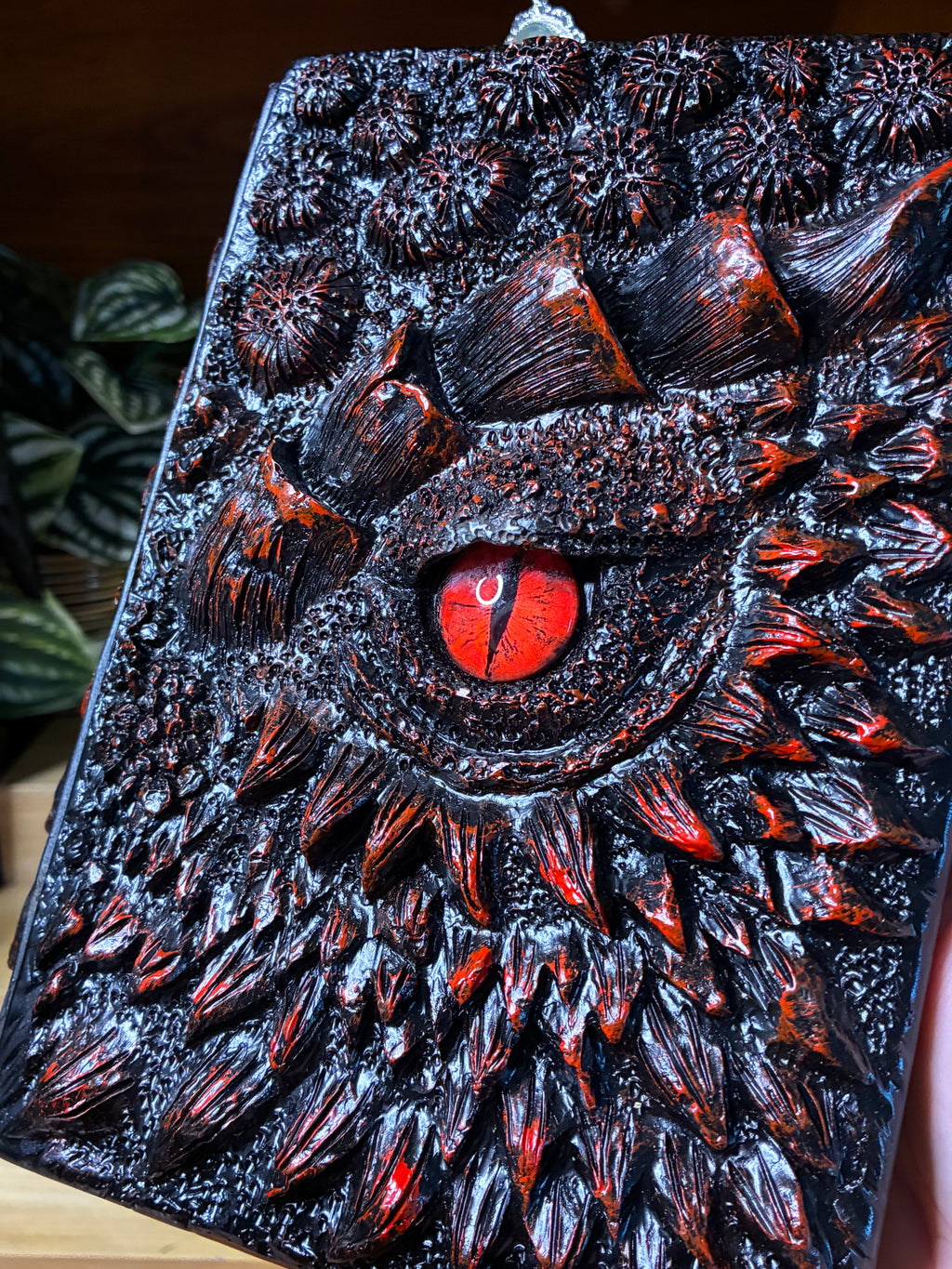 🐉 Crimson Dragon Scale Hardcover Notebook