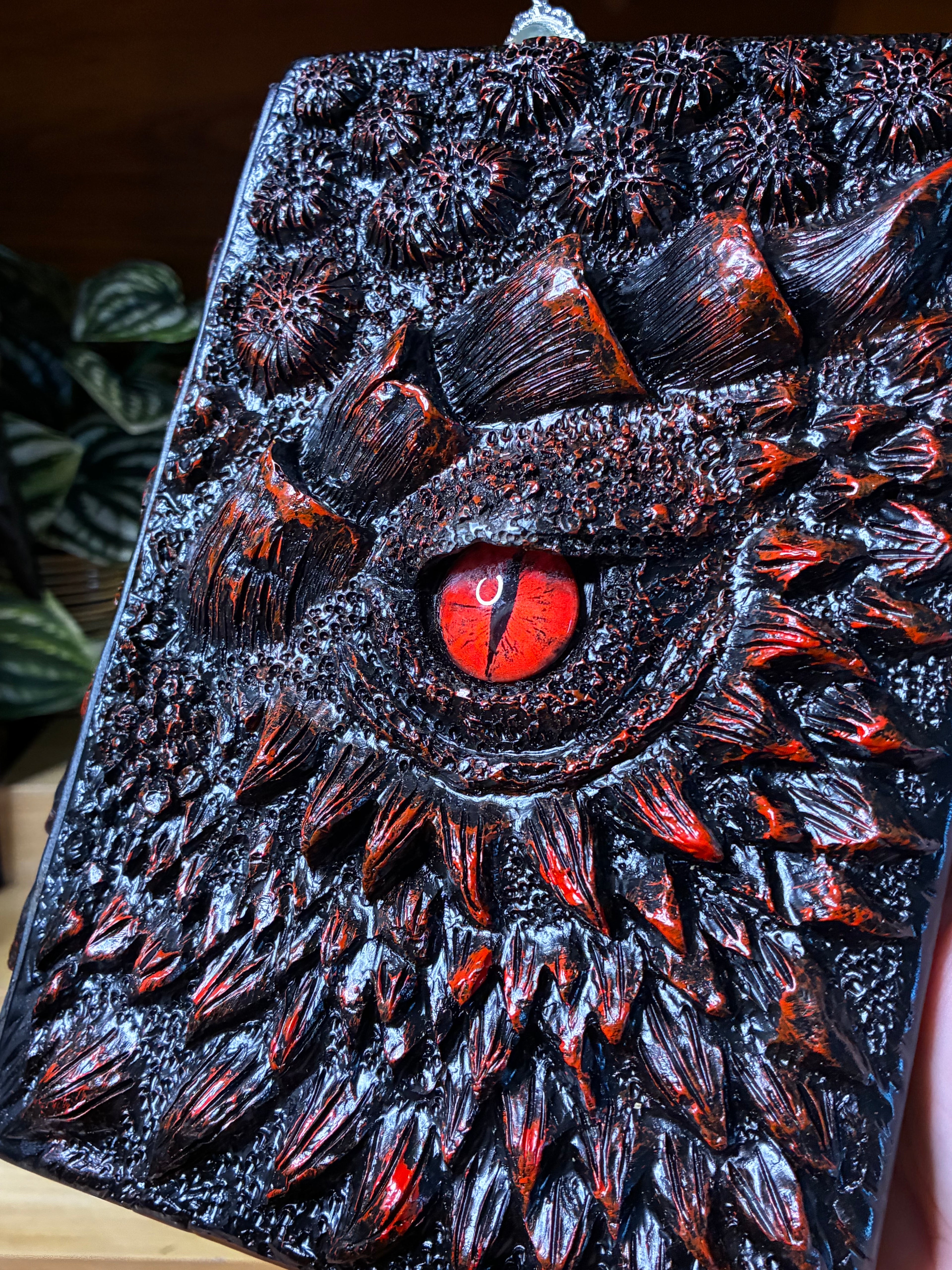 🐉 Crimson Dragon Scale Hardcover Notebook