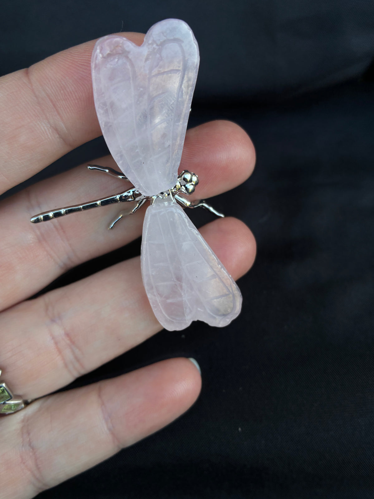 Rose Quartz Dragonfly