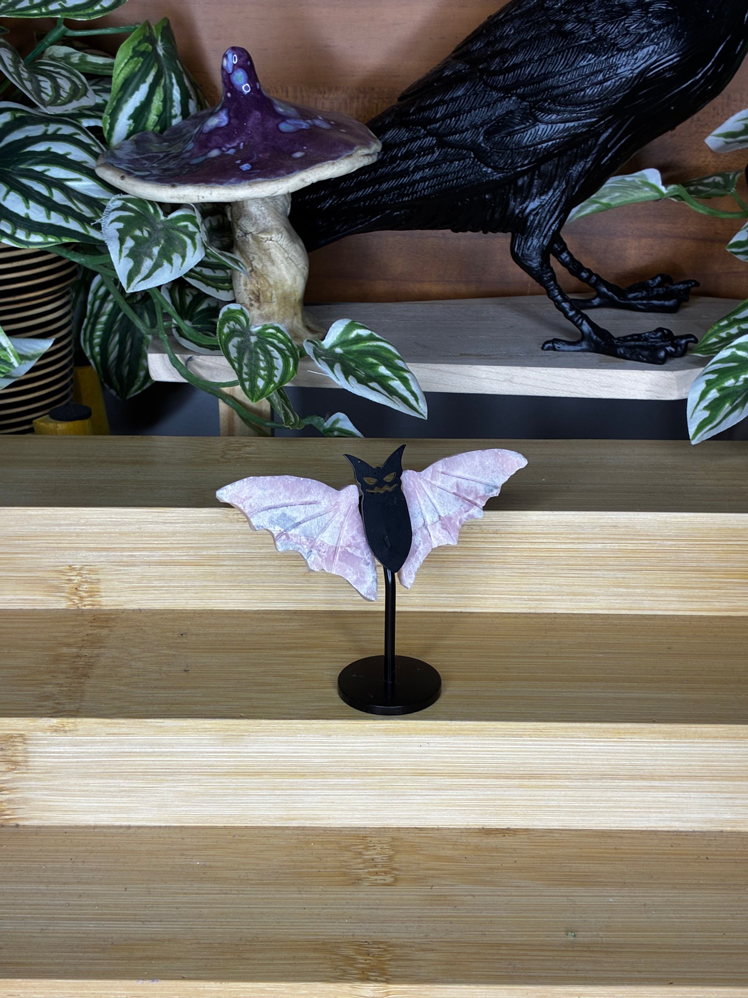 Pink Opal Bat Wings
