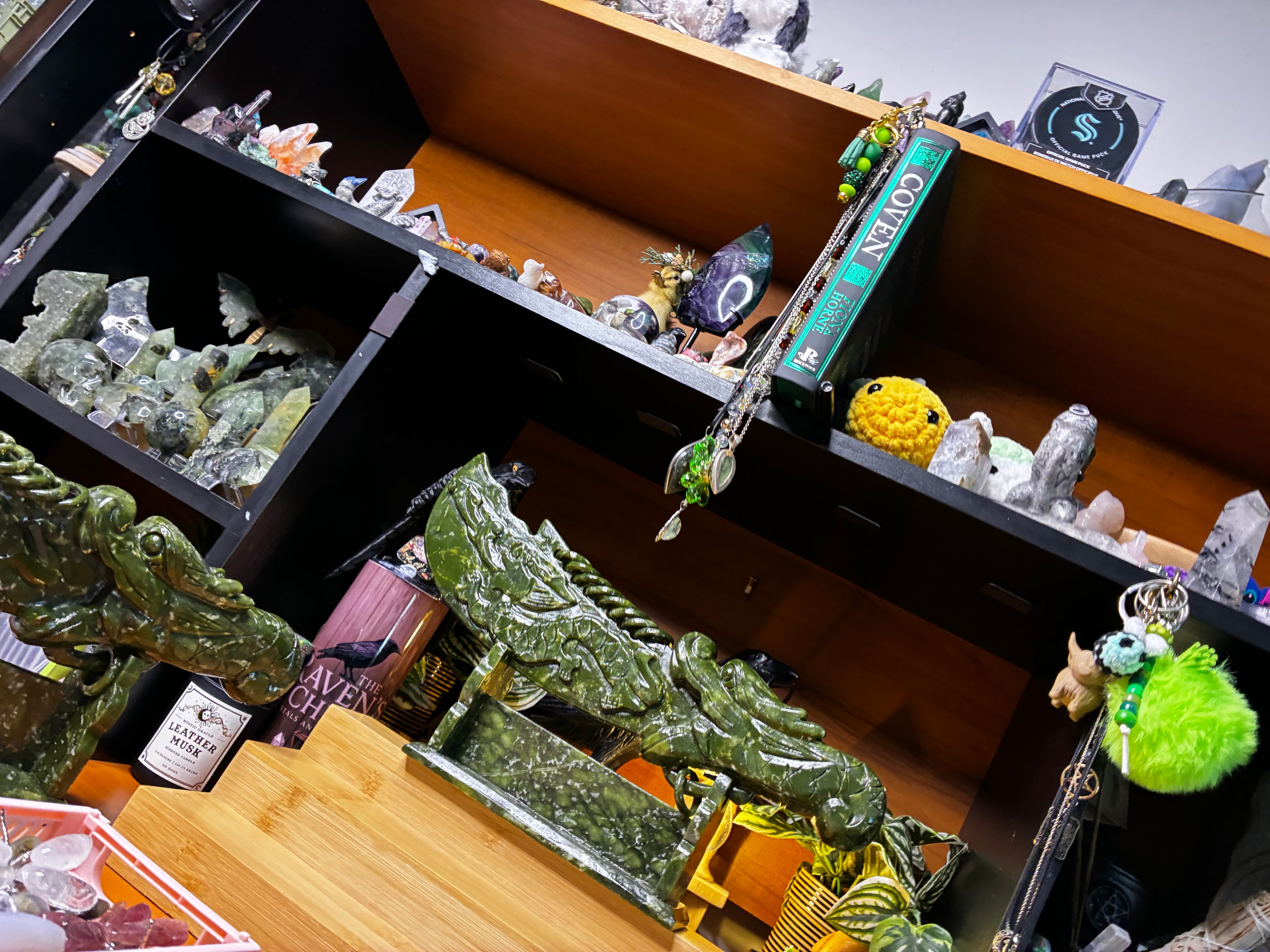 Green Jade Sword on Stand 1