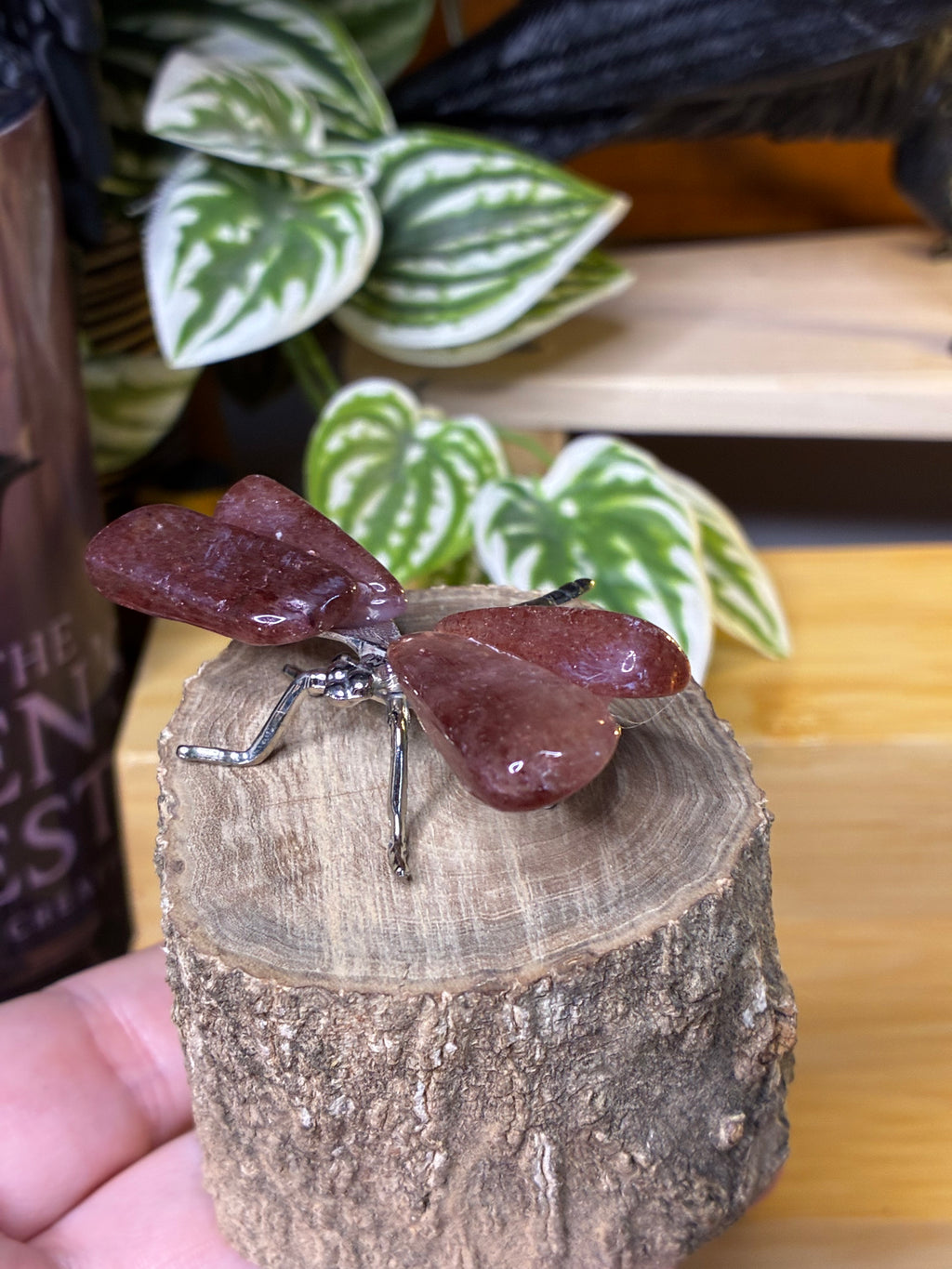 Strawberry Quartz Dragonfly
