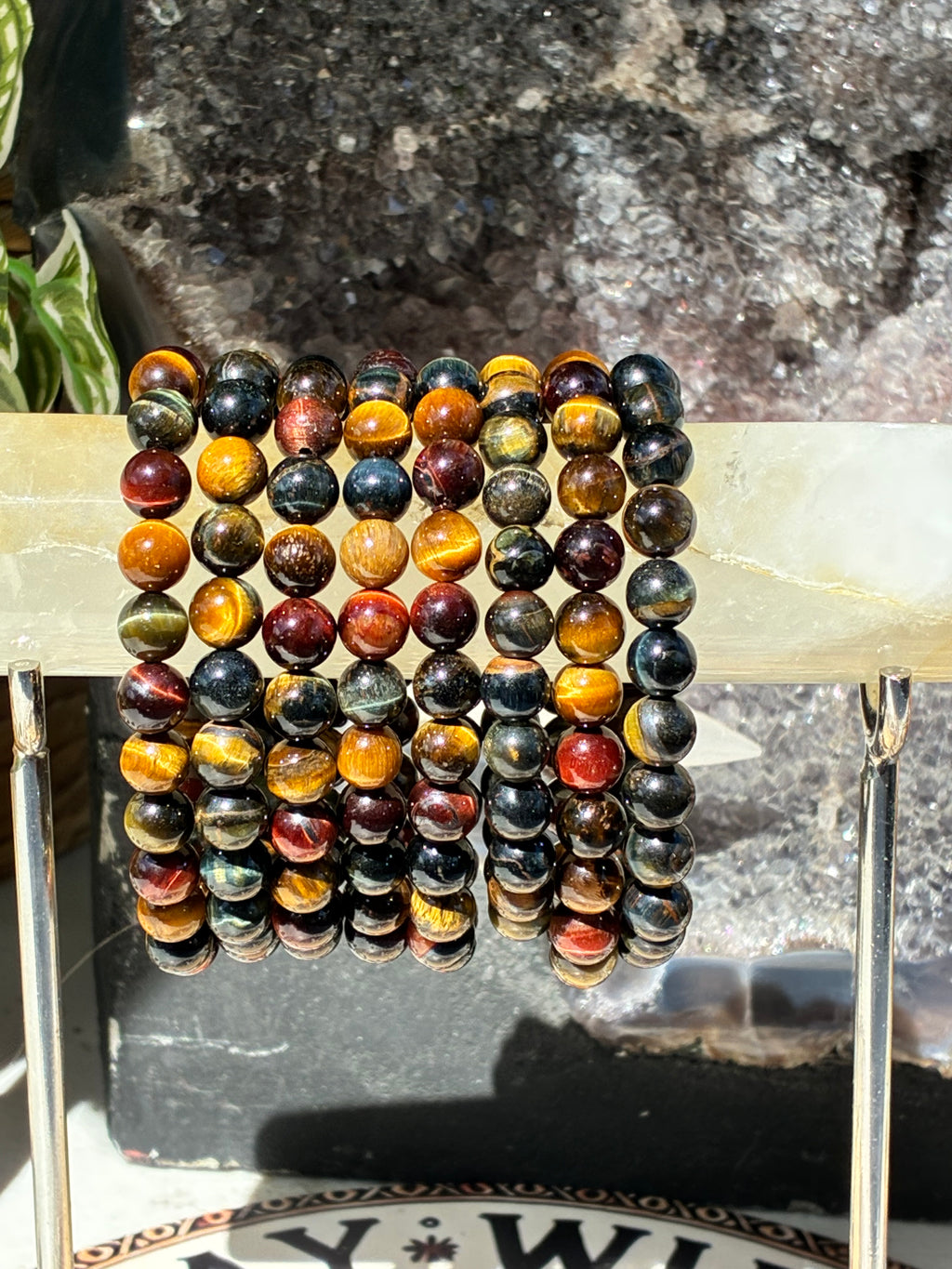 8mm Mixed Tigers Eye Bracelet