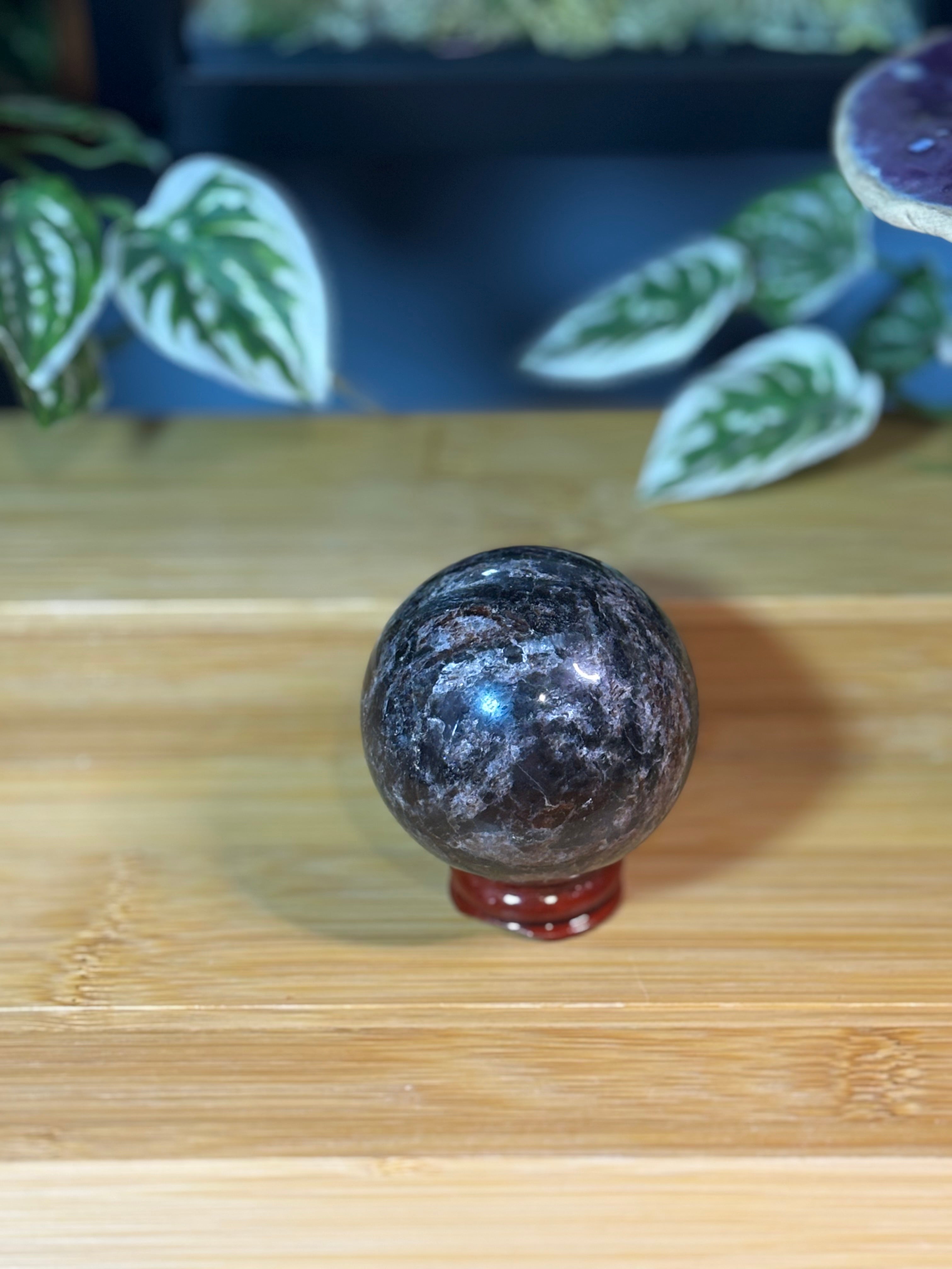 Arfvedsonite & Garnet Sphere