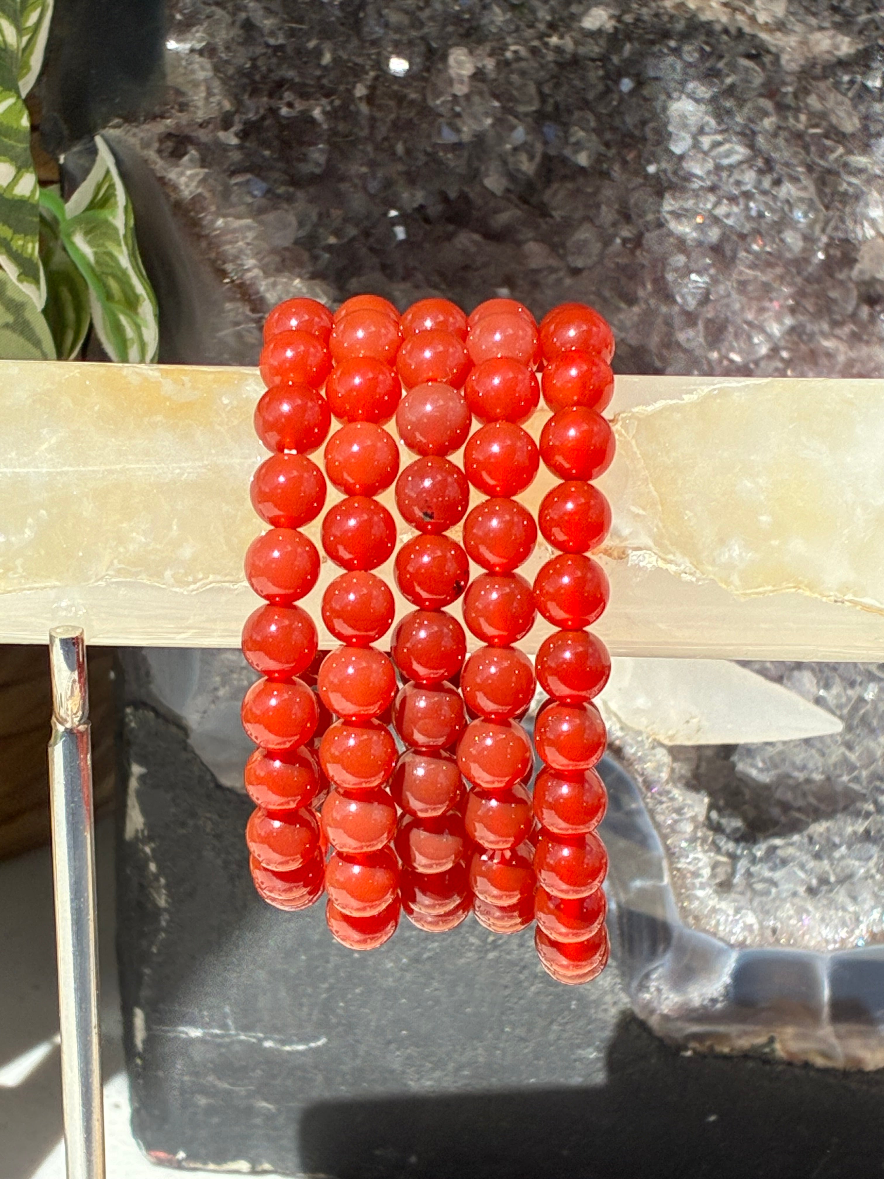 8mm Carnelian Bracelet