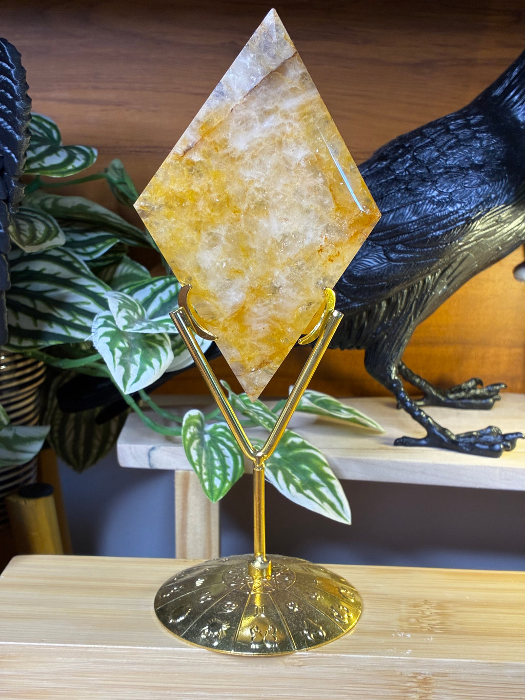 Golden Healer Rhombus on Stand