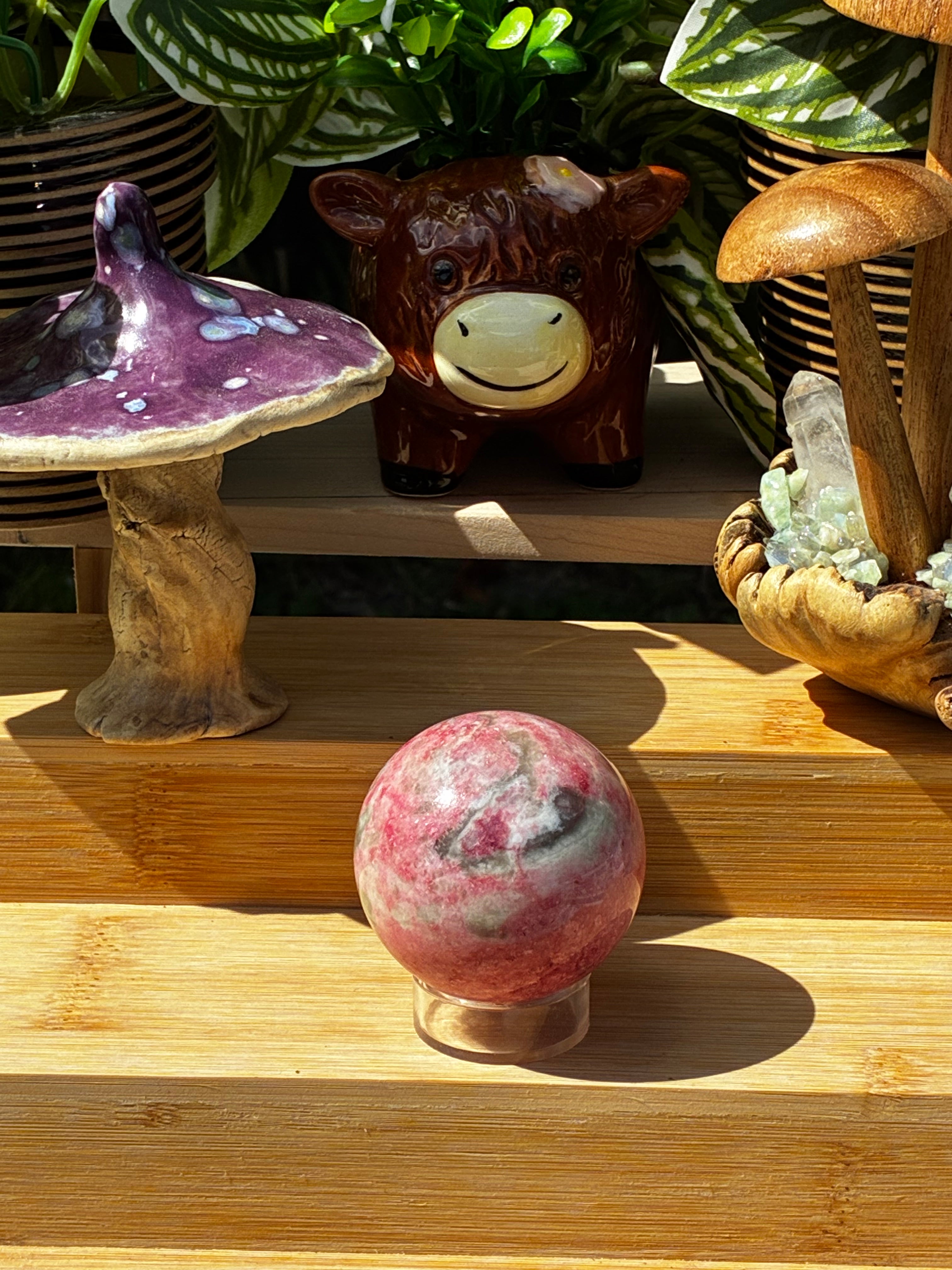 Thulite Epidote Sphere