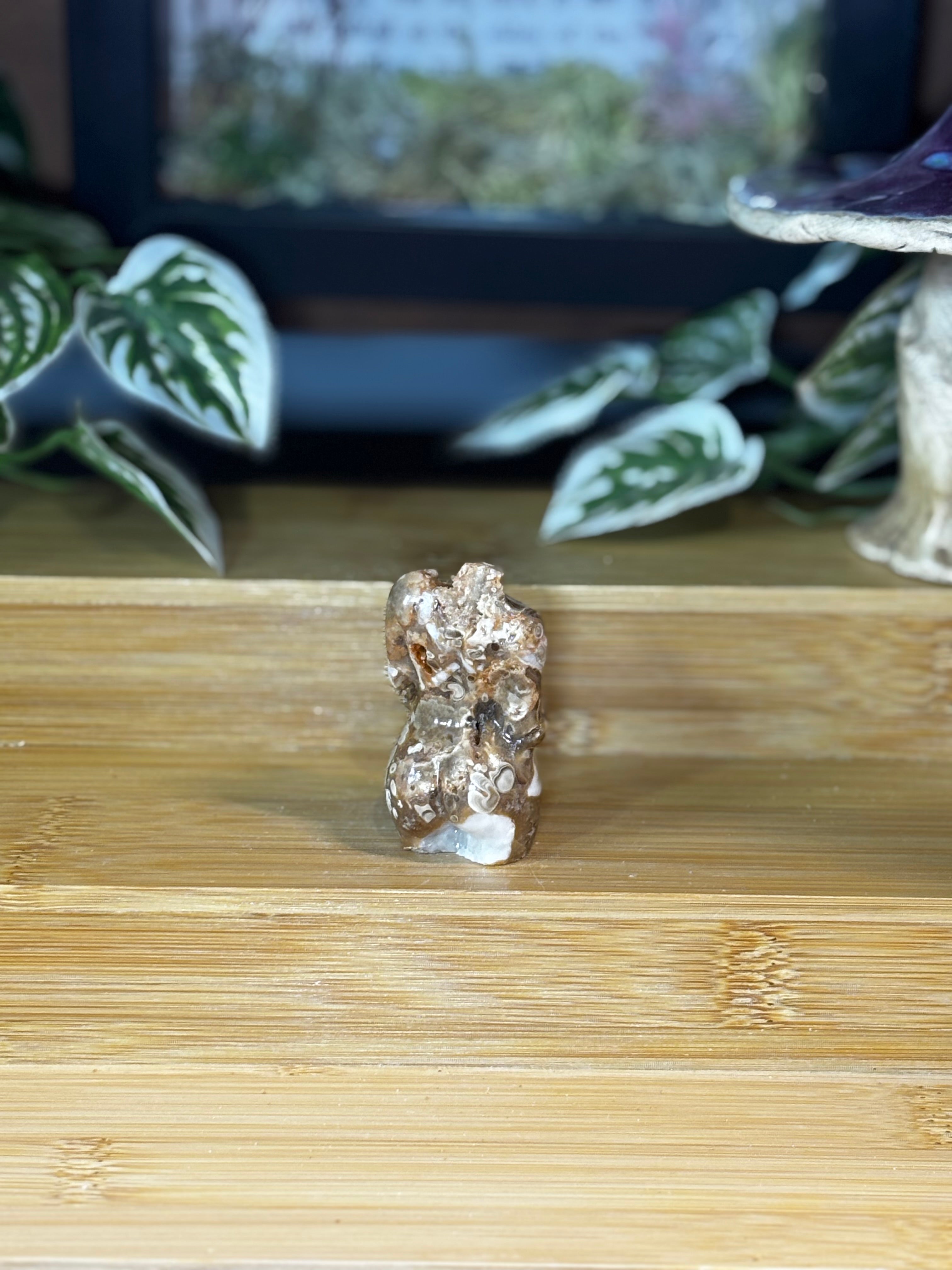 Amber Calcite Fertility Goddess Body