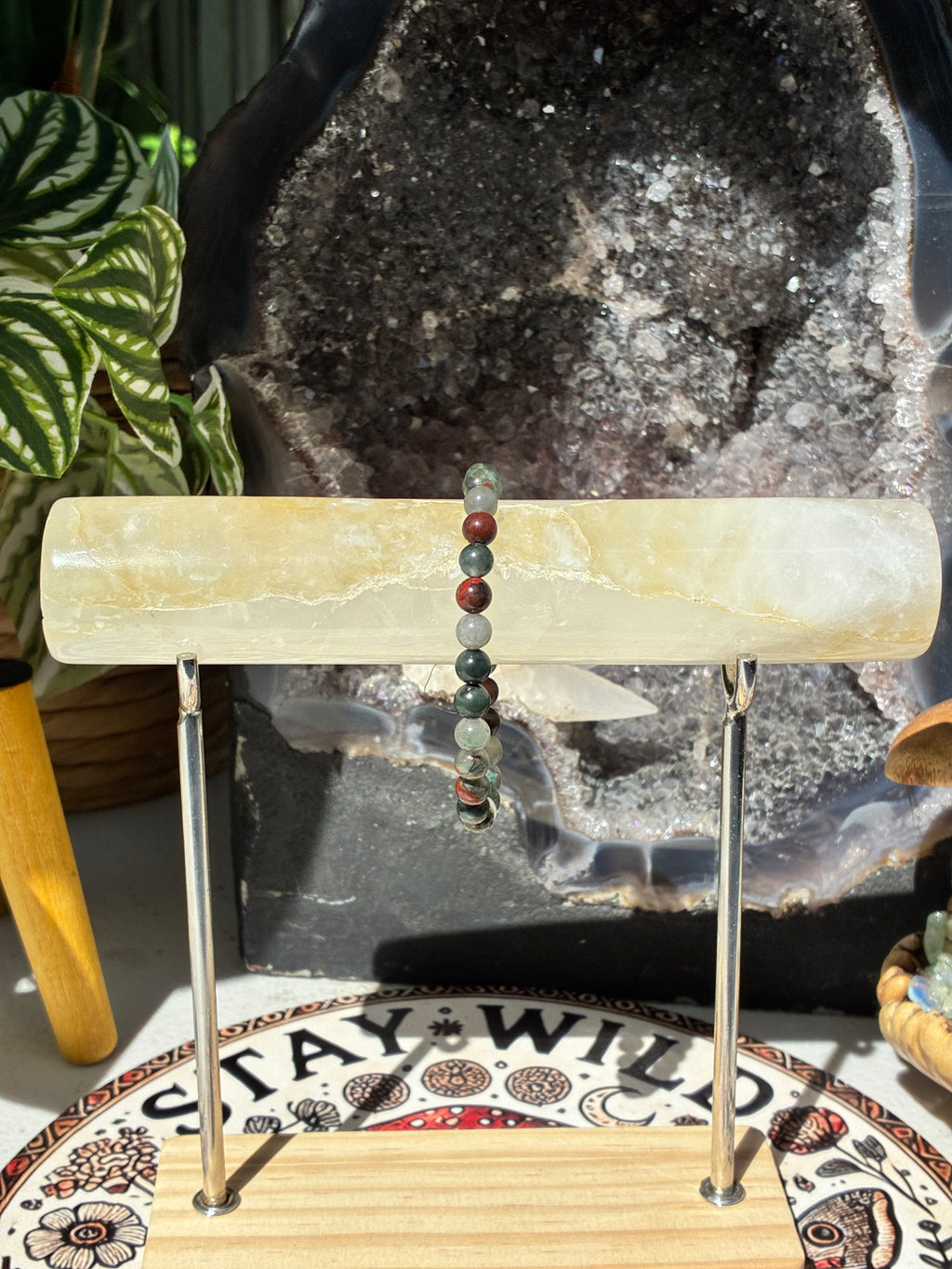 4mm African Bloodstone Bracelet