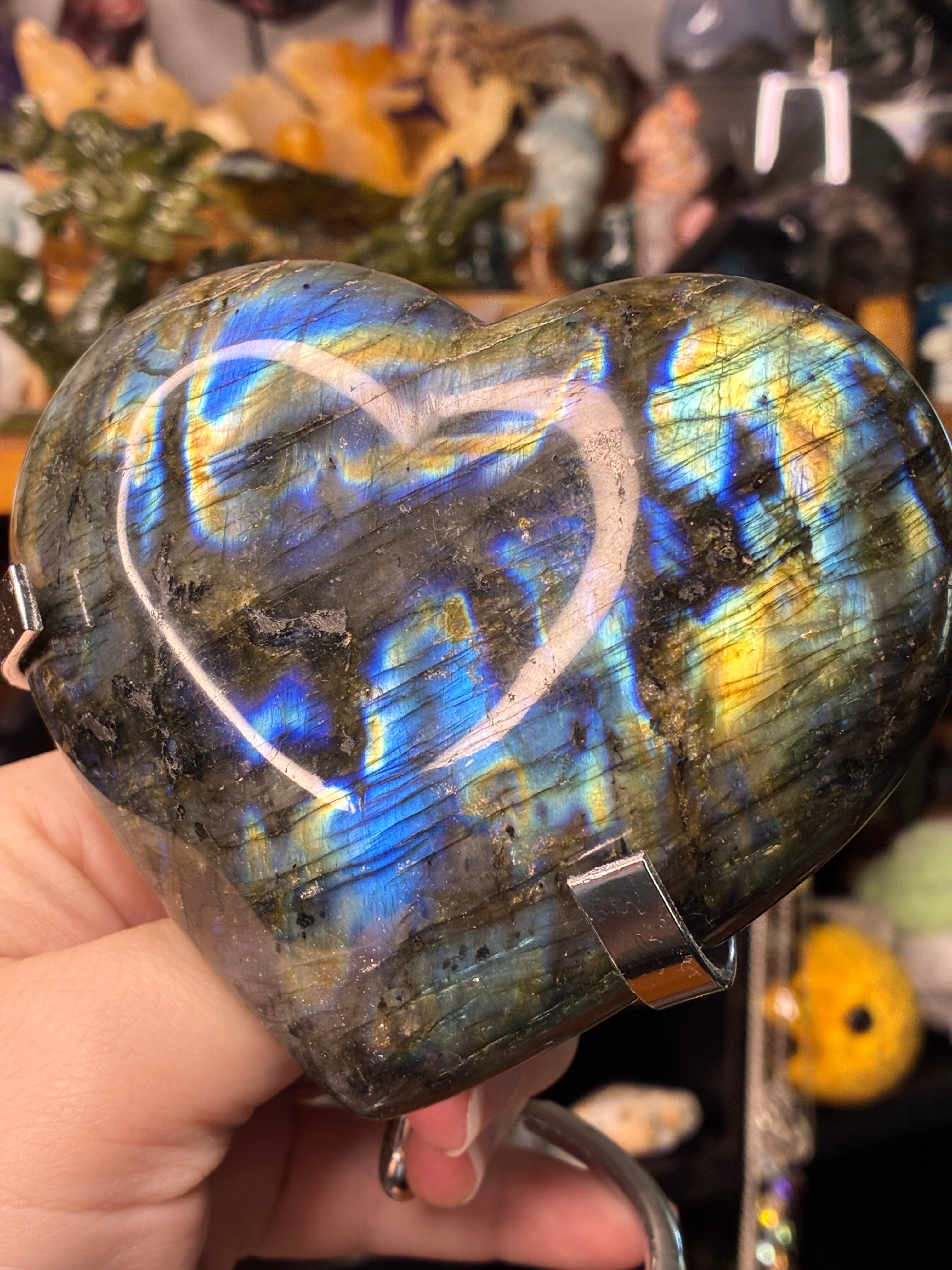 Labradorite Heart