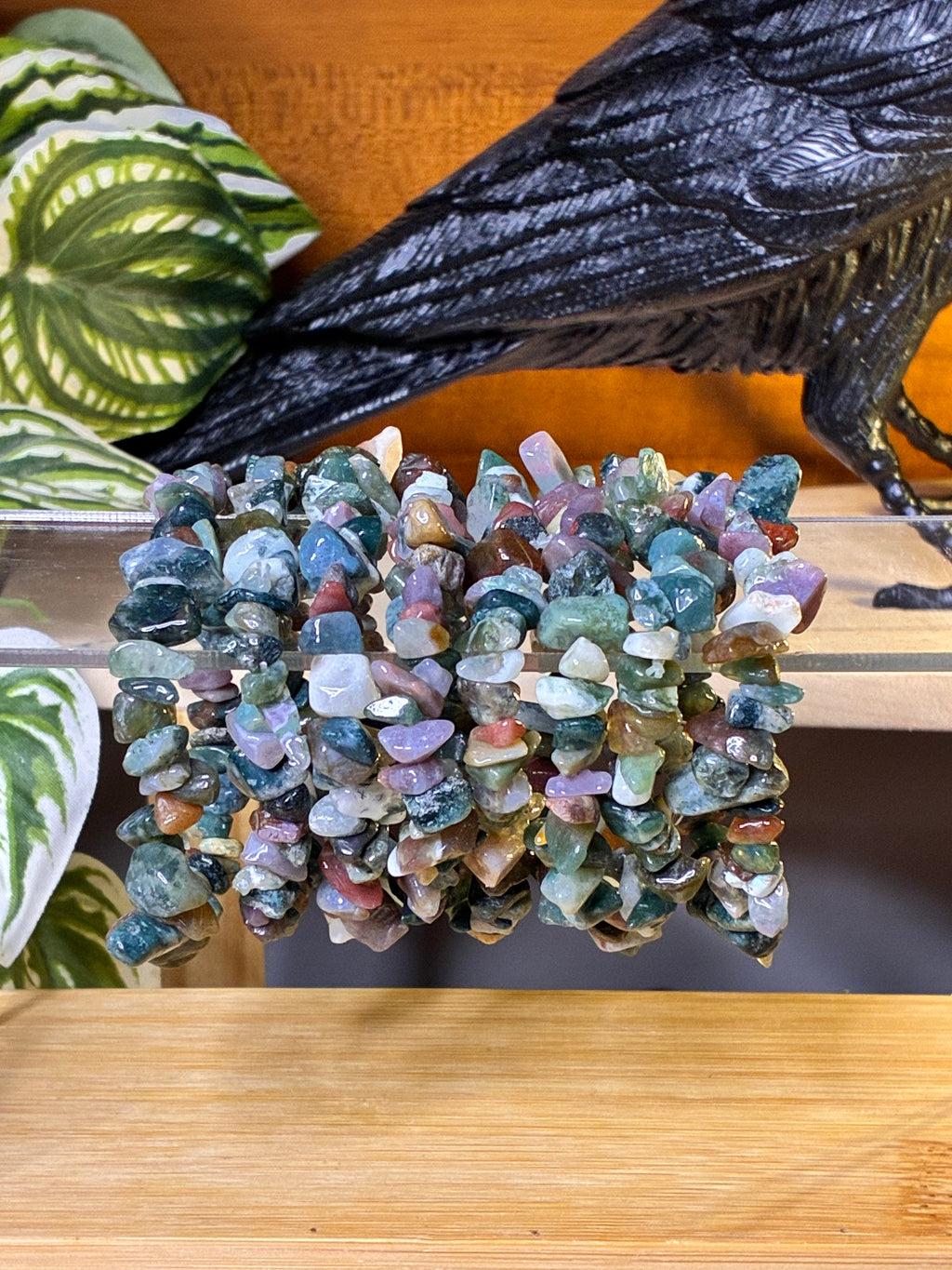 Indian Agate Chip Bracelets