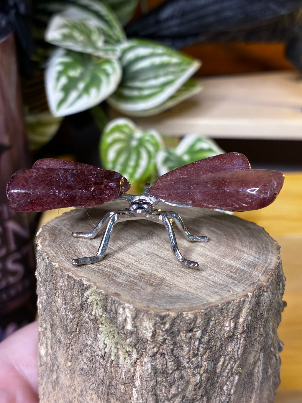 Strawberry Quartz Dragonfly