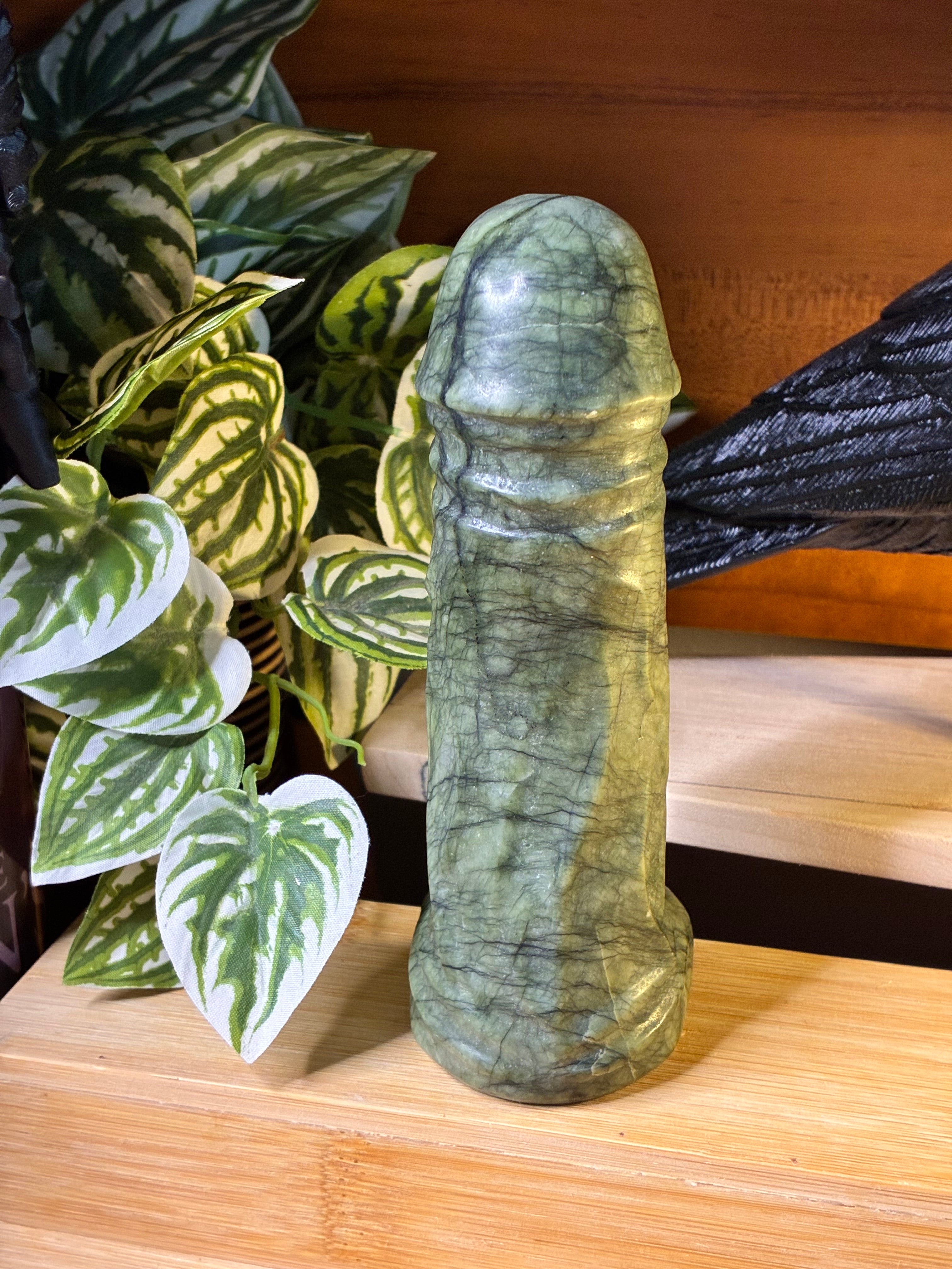 Green Jade Ding Ding Carvings