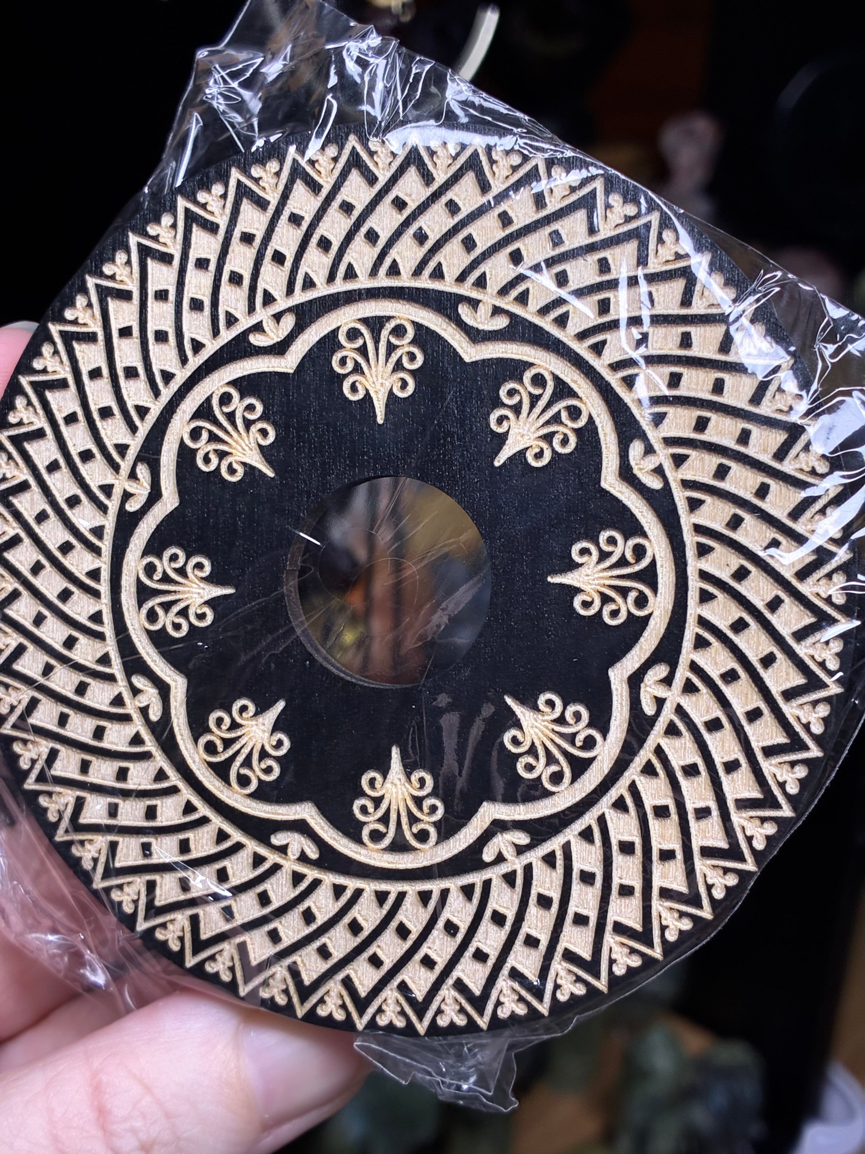 Wooden Round Mandala Sphere Holder