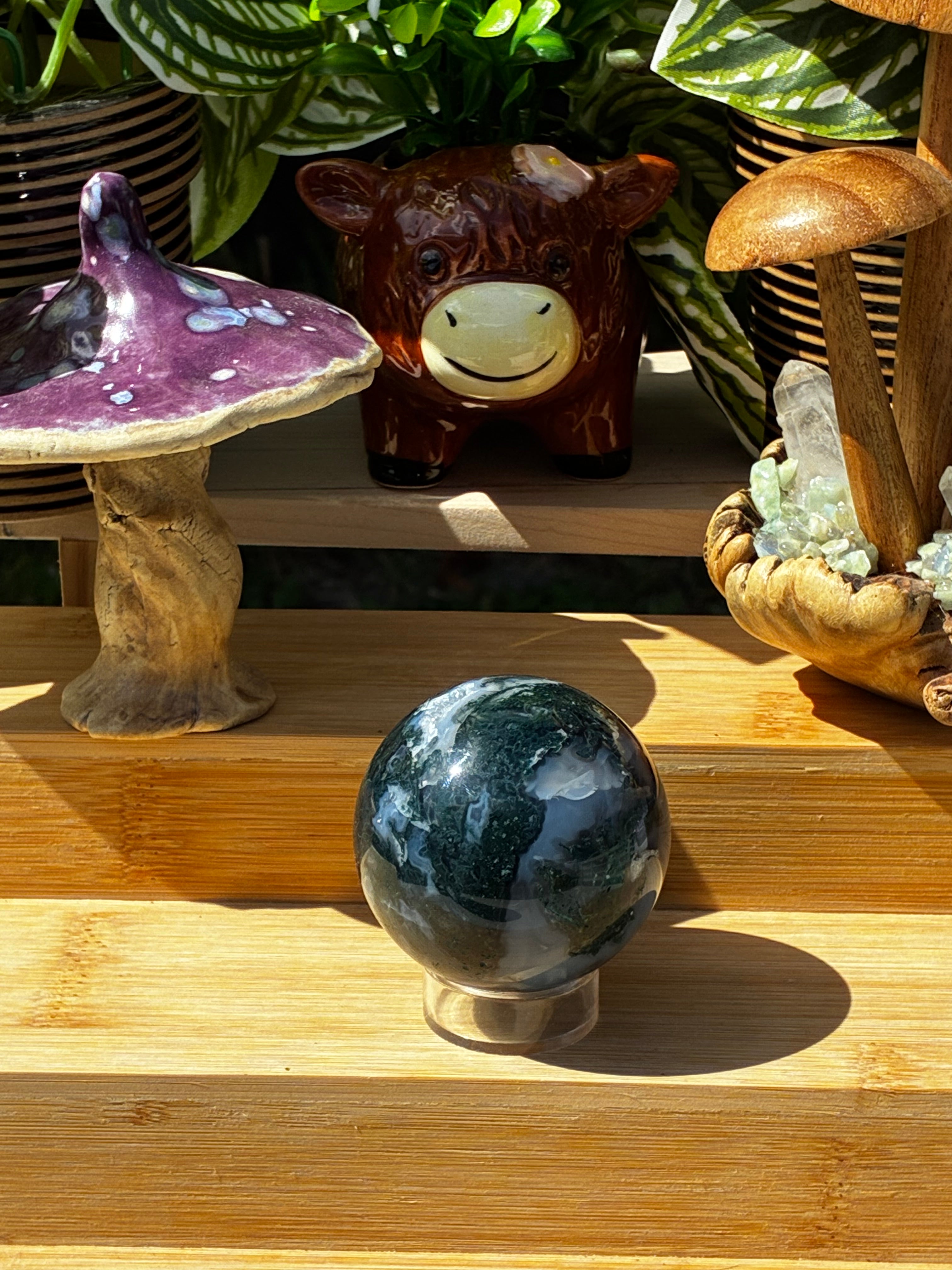 Moss Agate Sphere 3