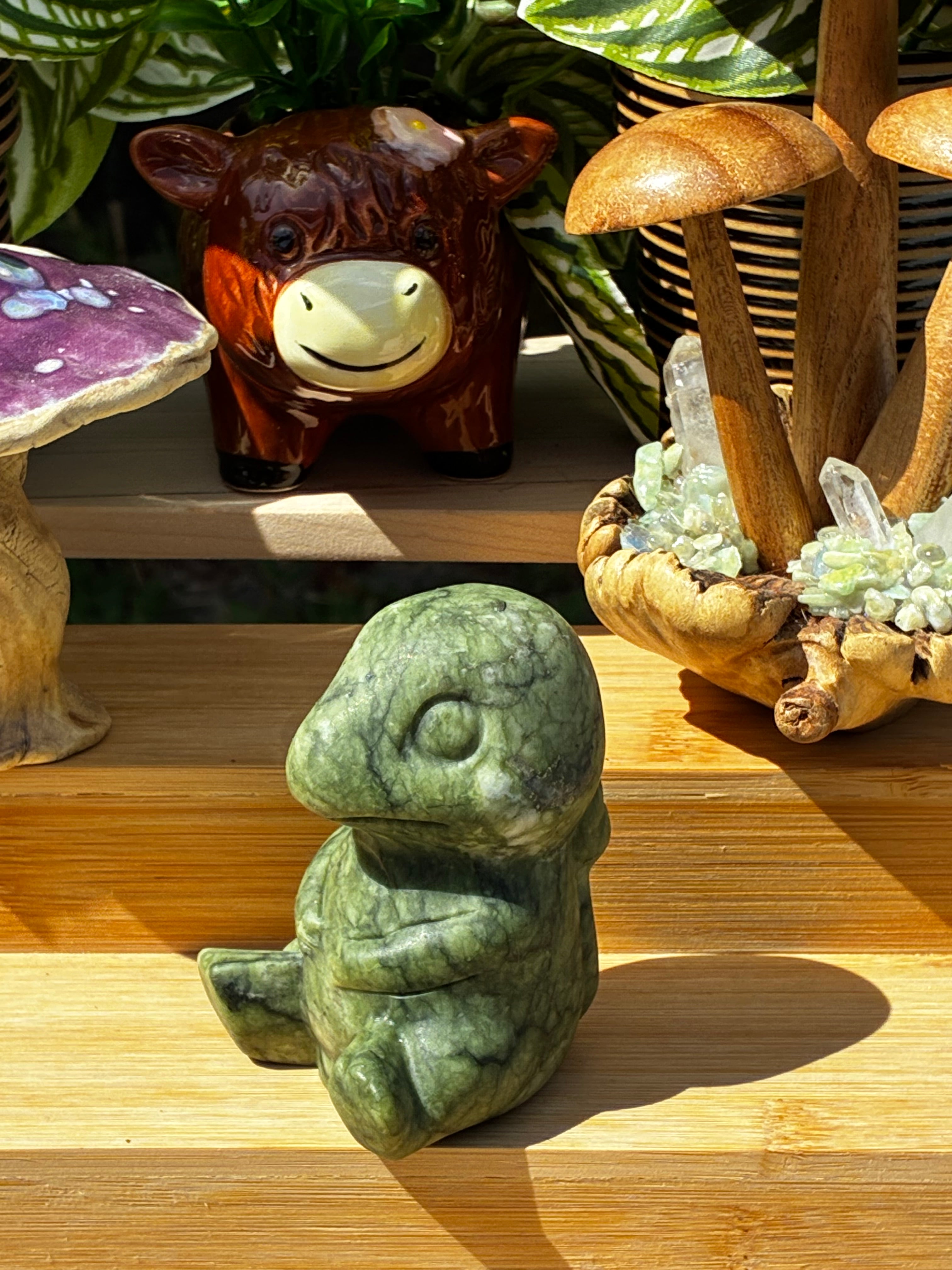 Green Jade “Charmander” Carving