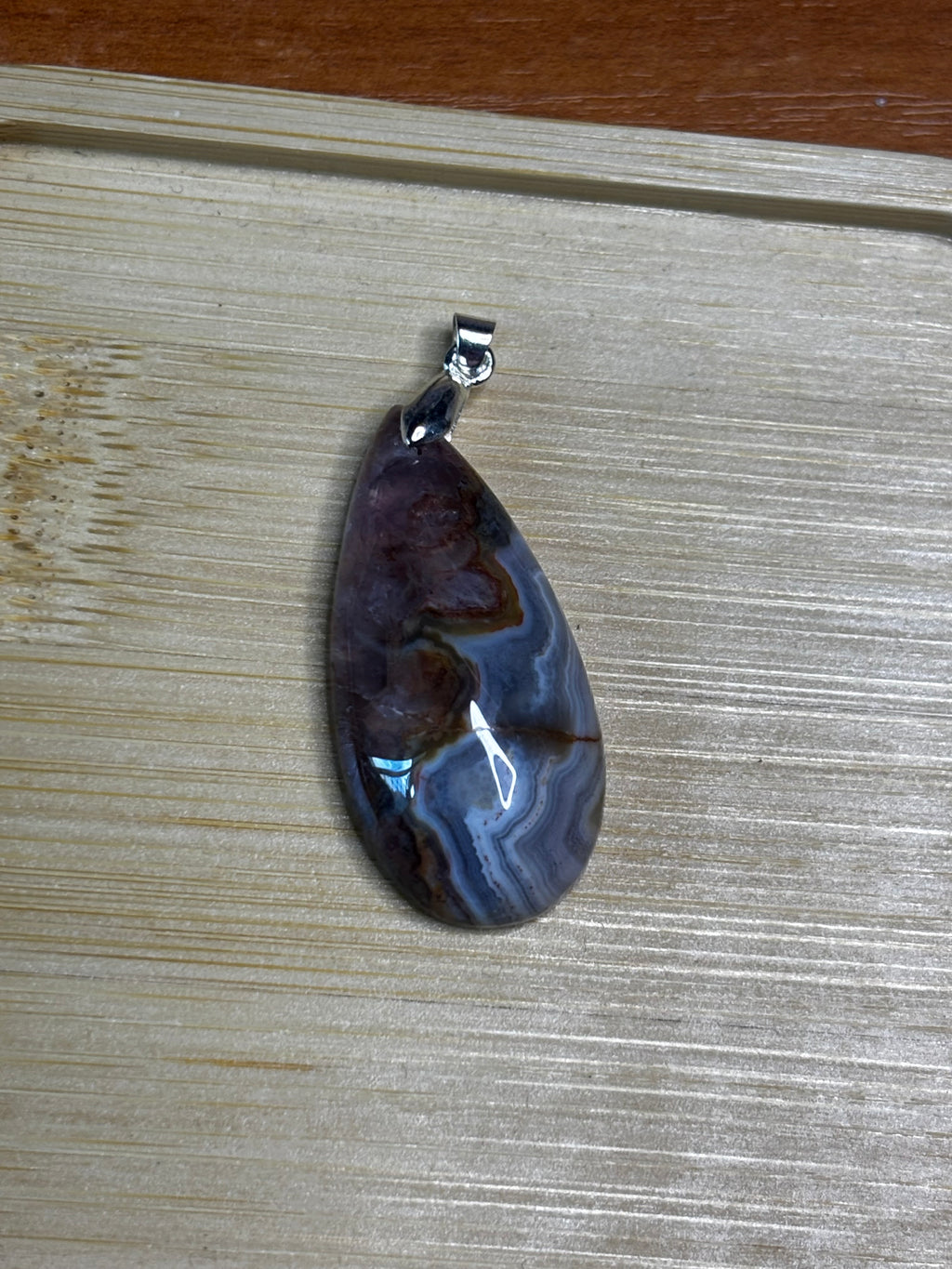 Crazy Lace Amethyst Pendant 8