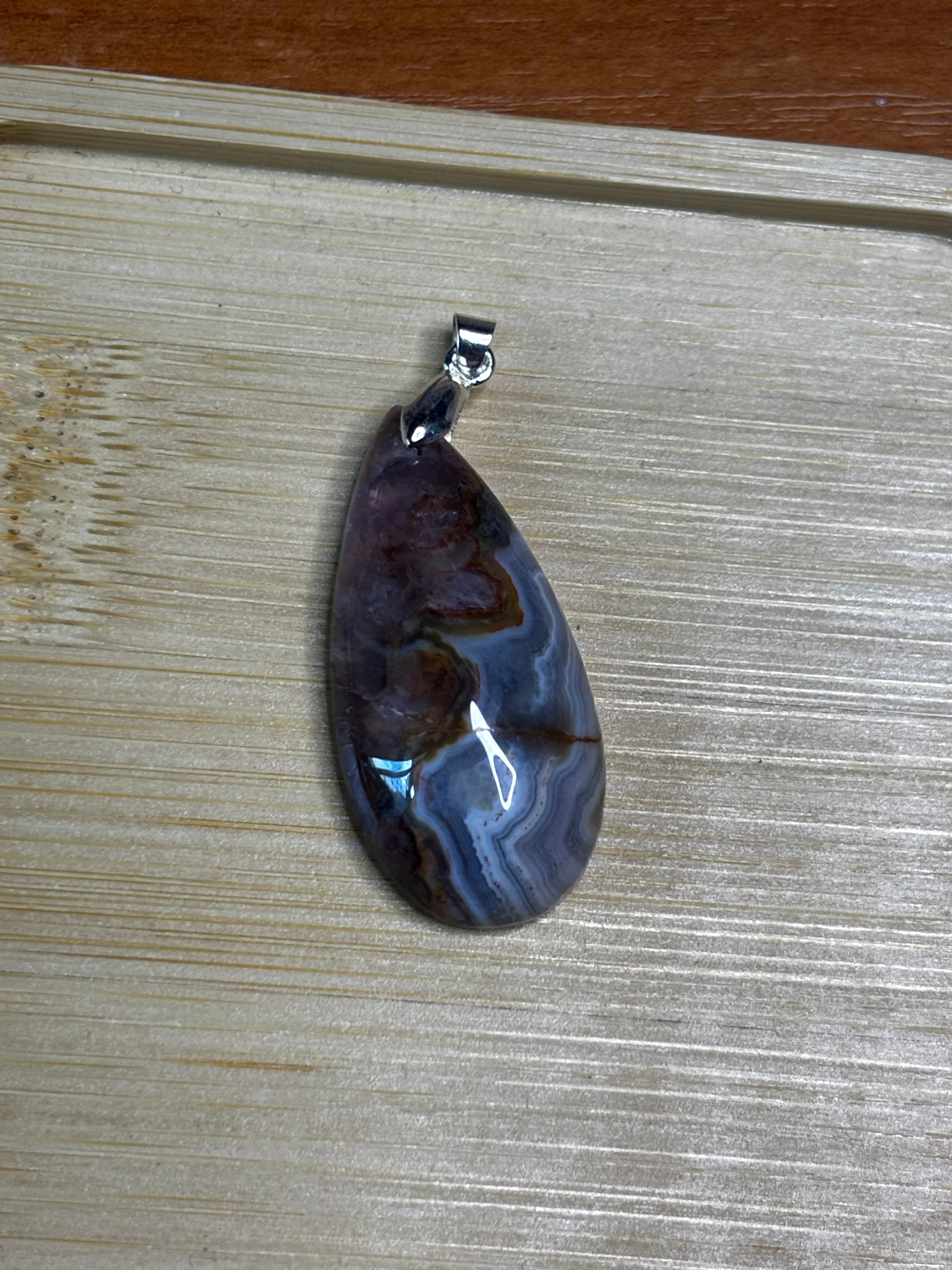 Crazy Lace Amethyst Pendant 8