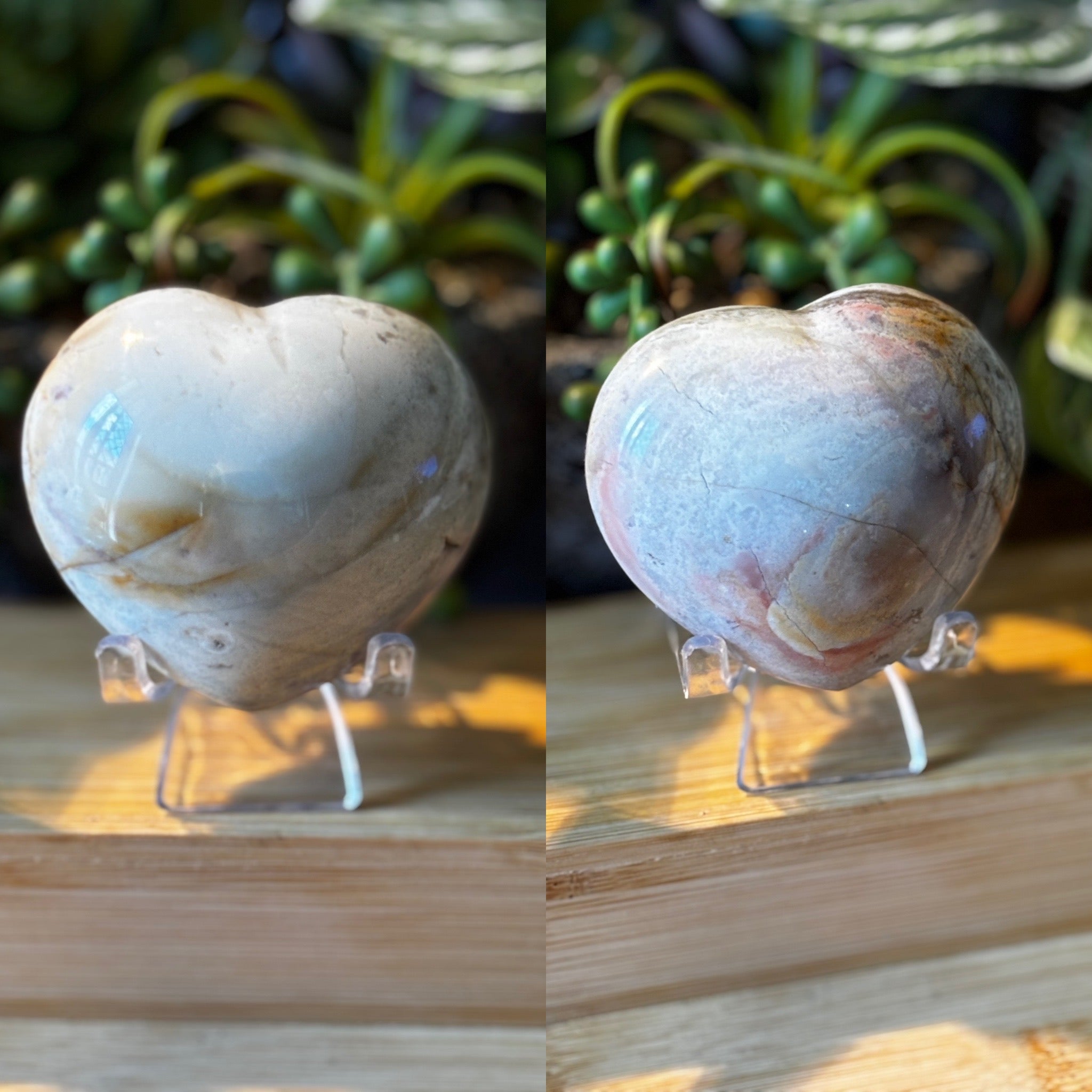 Petrified Wood Puff Heart