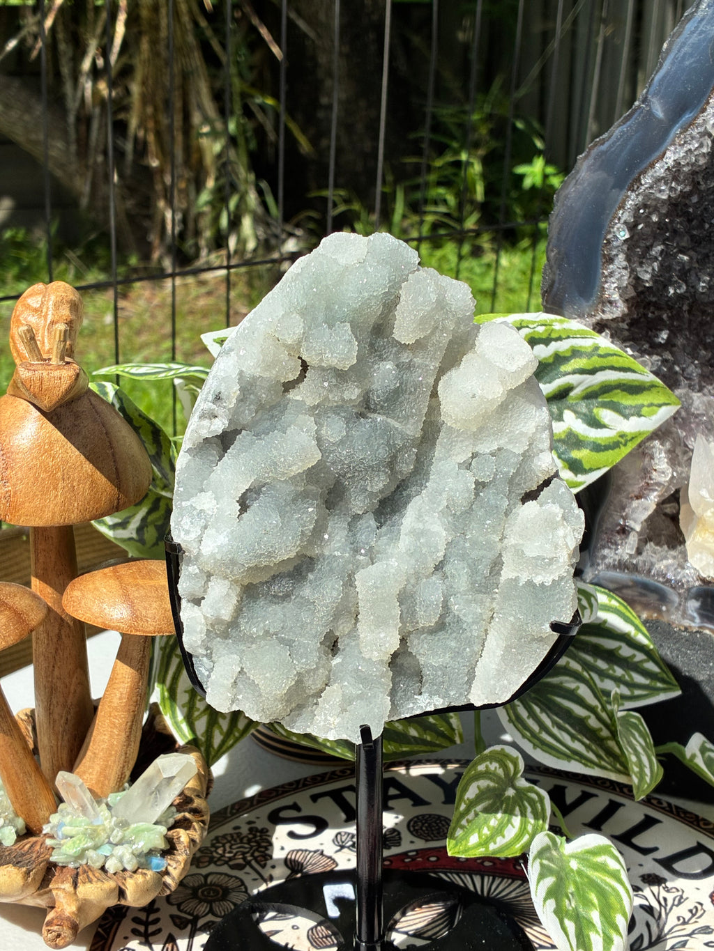 Apophyllite Specimen w/Stand