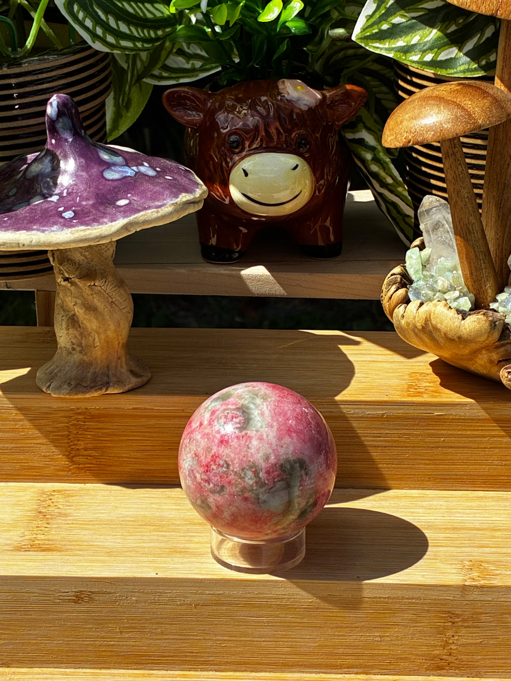 Thulite Epidote Sphere