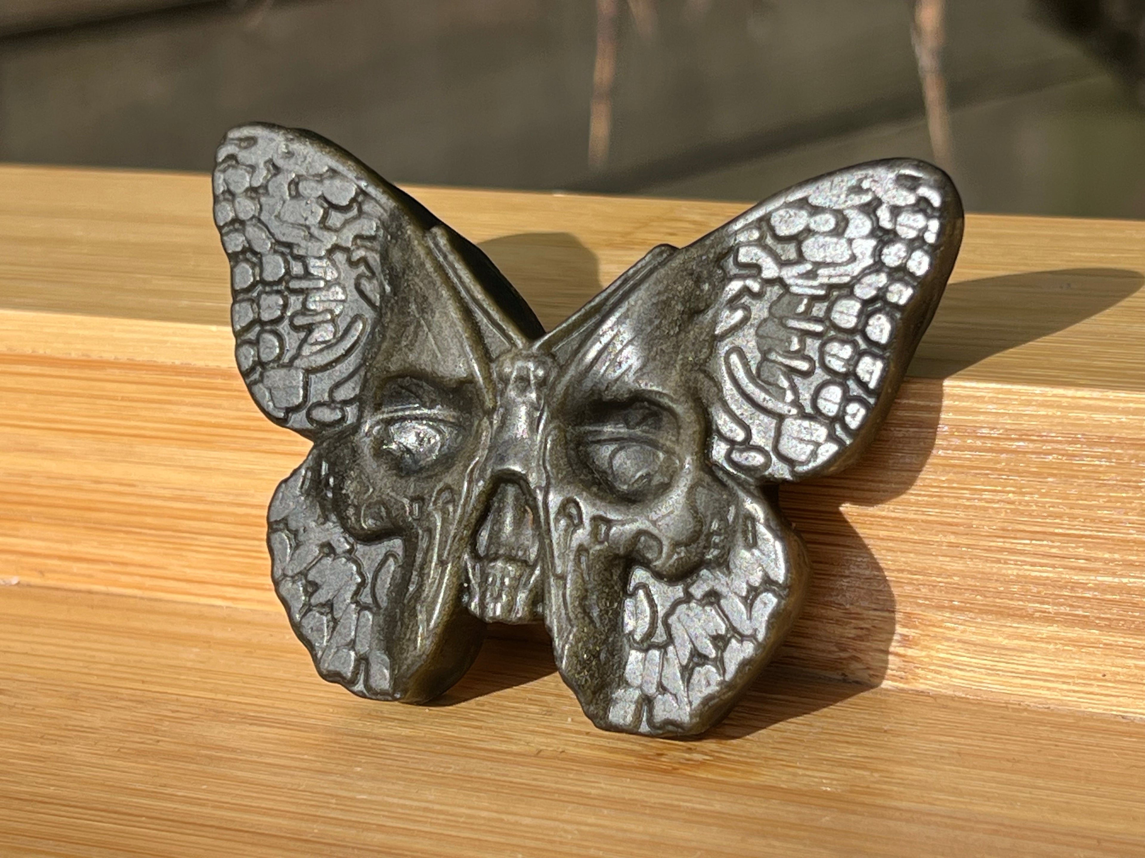 Gold Sheen Obsidian Death Head Moth