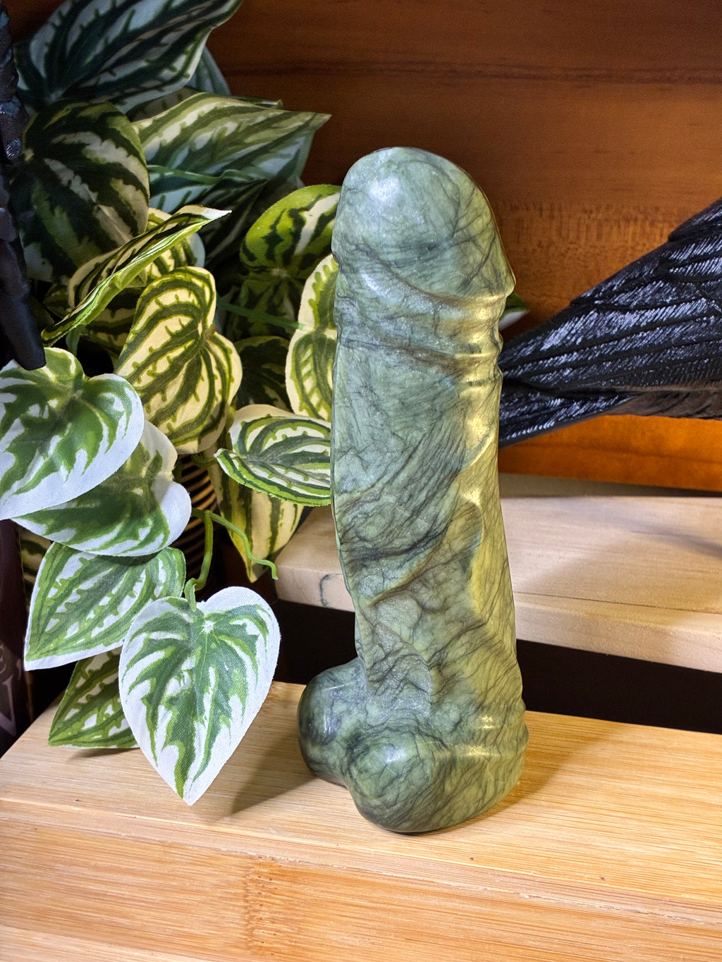 Green Jade Ding Ding Carvings