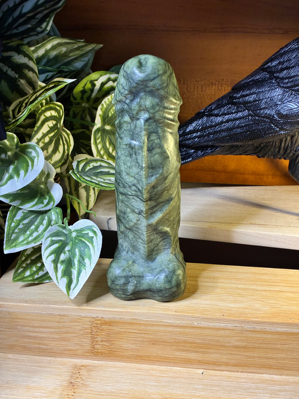 Green Jade Ding Ding Carvings