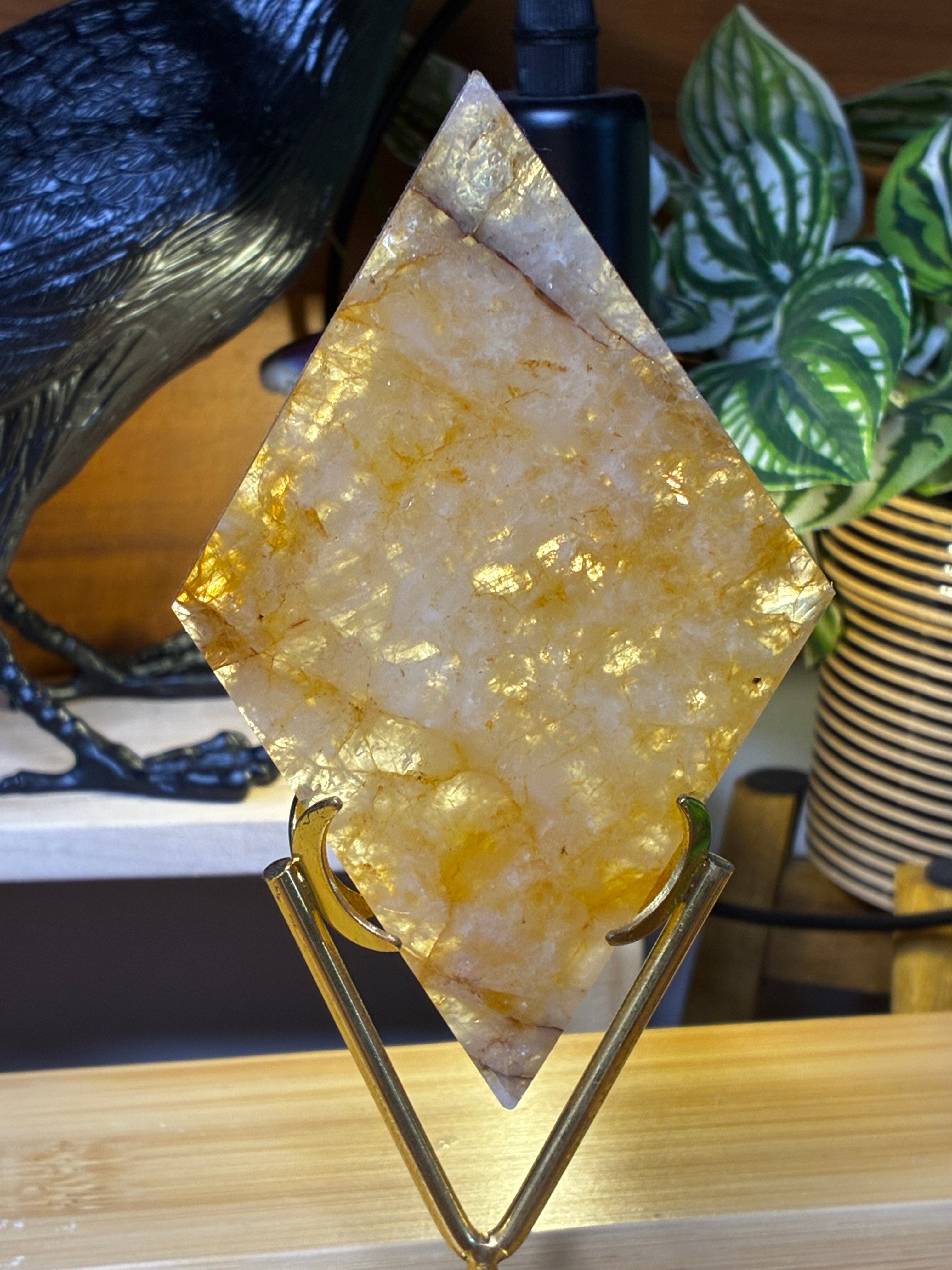 Golden Healer Rhombus on Stand