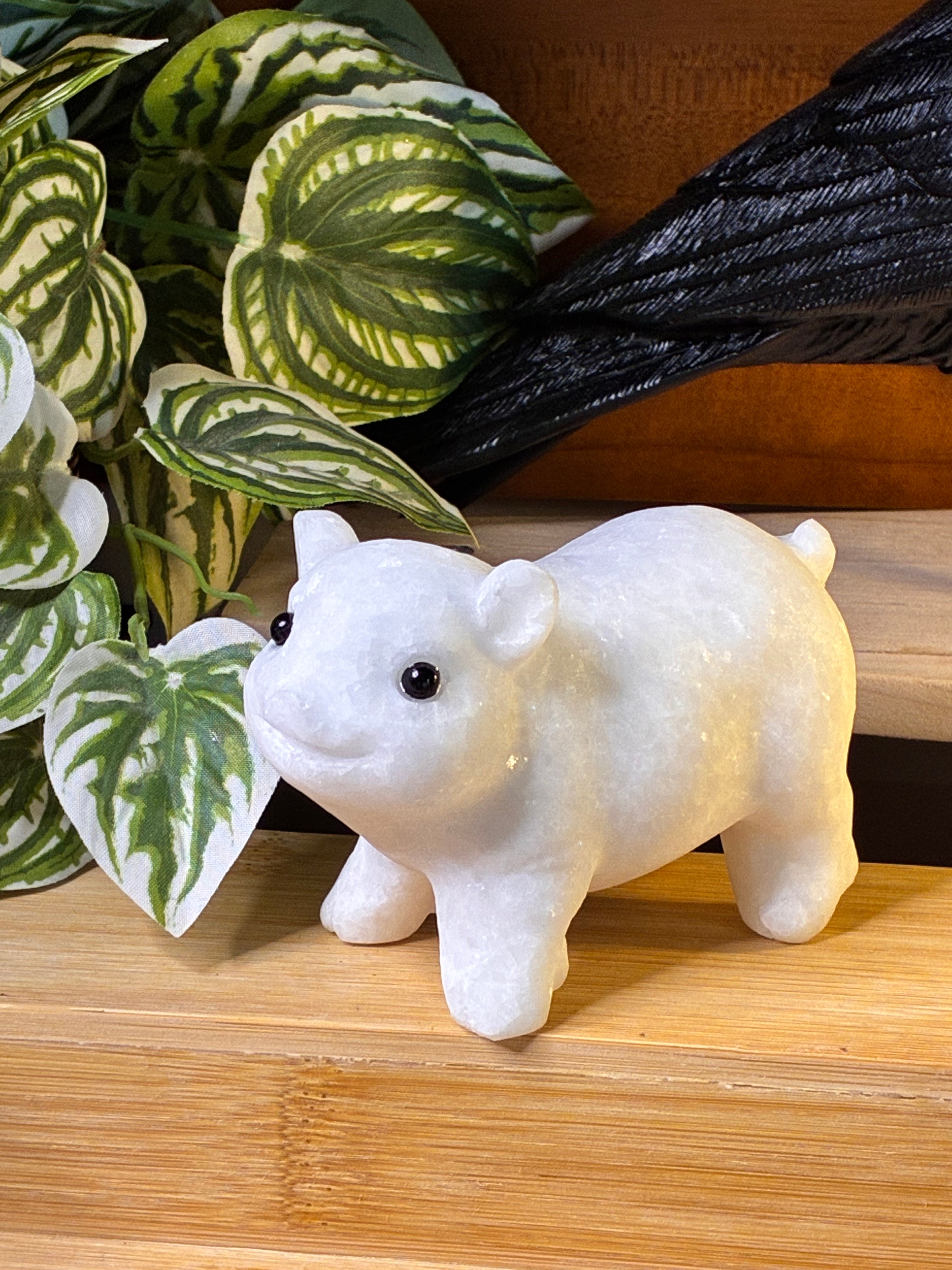 White Jade Pig Carving