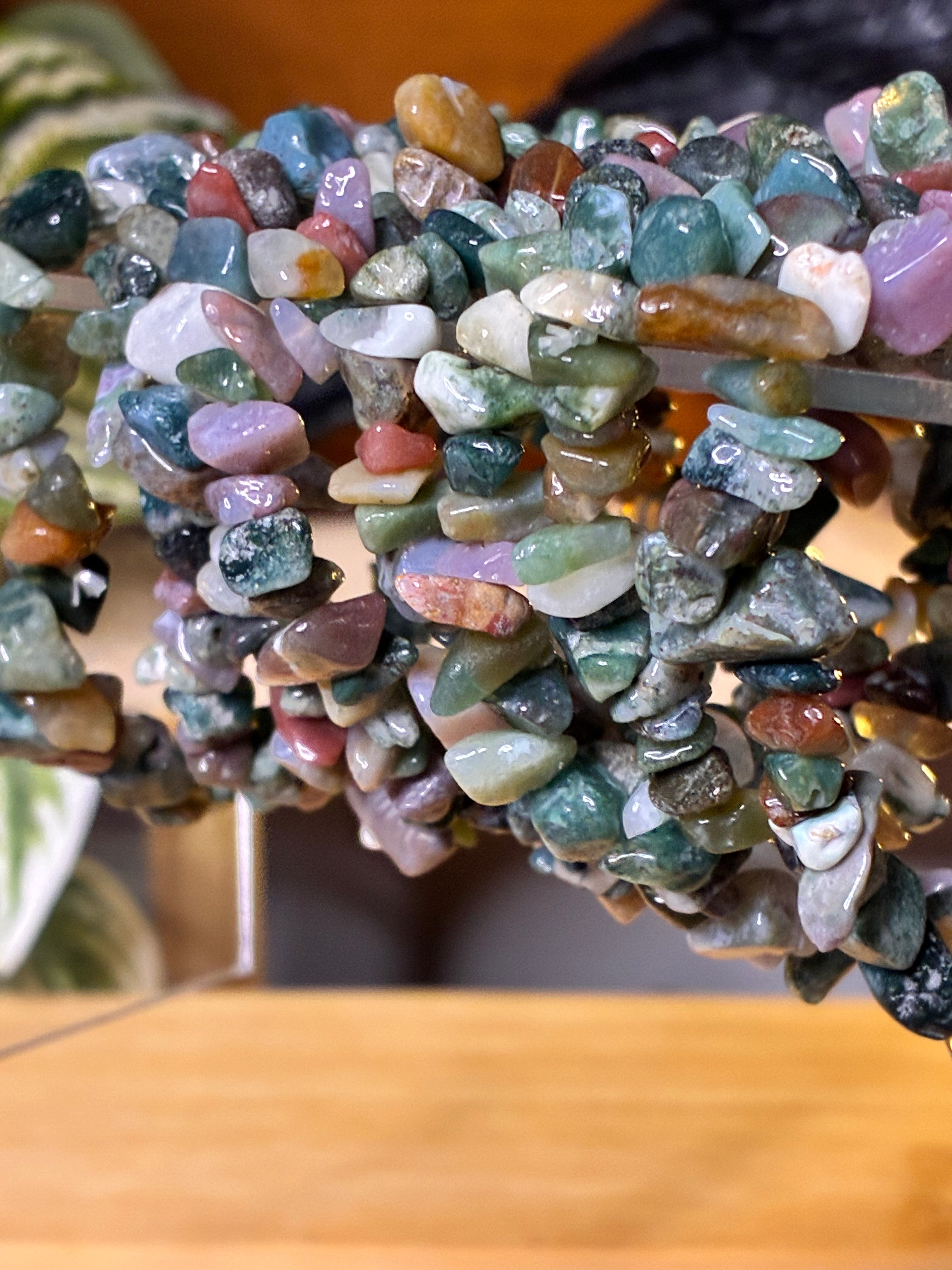 Indian Agate Chip Bracelets