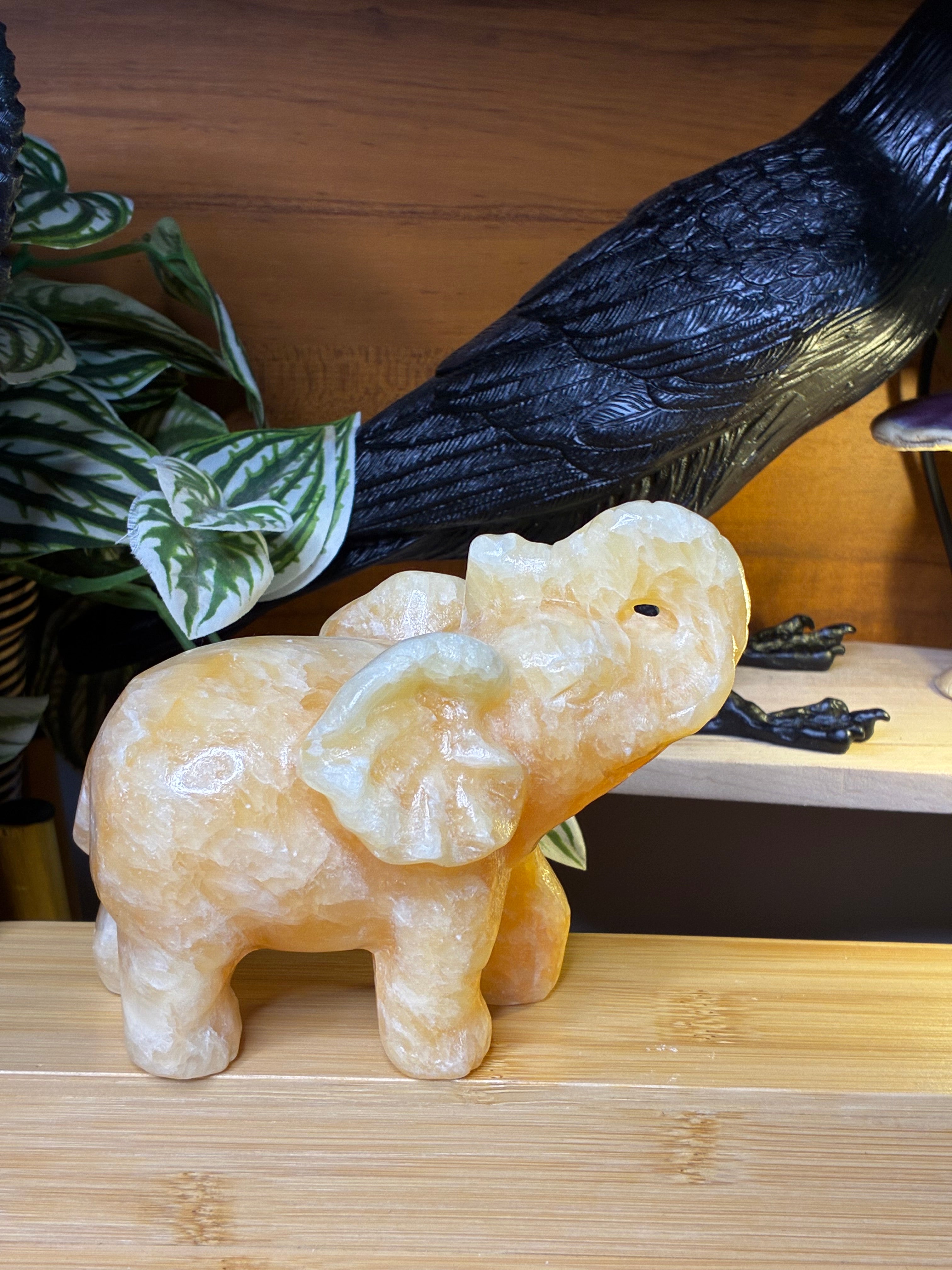 Orange Calcite Elephant
