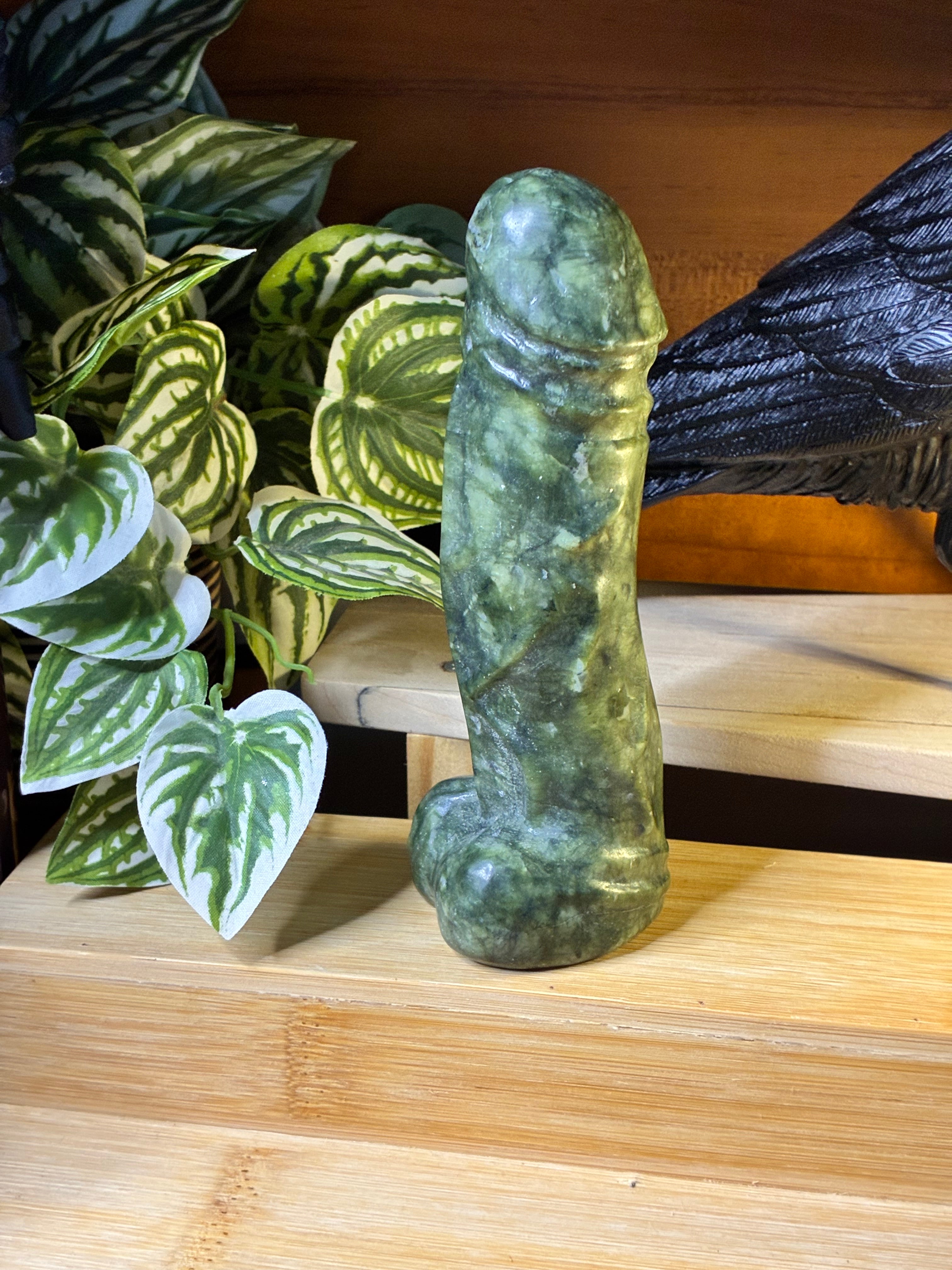 Green Jade Ding Ding Carvings