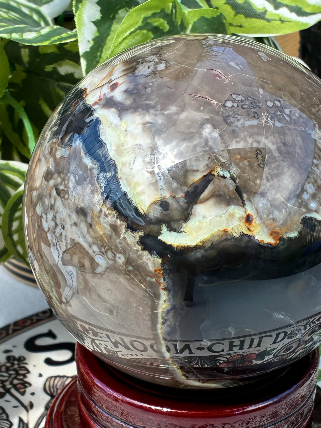 Volcano Agate Sphere