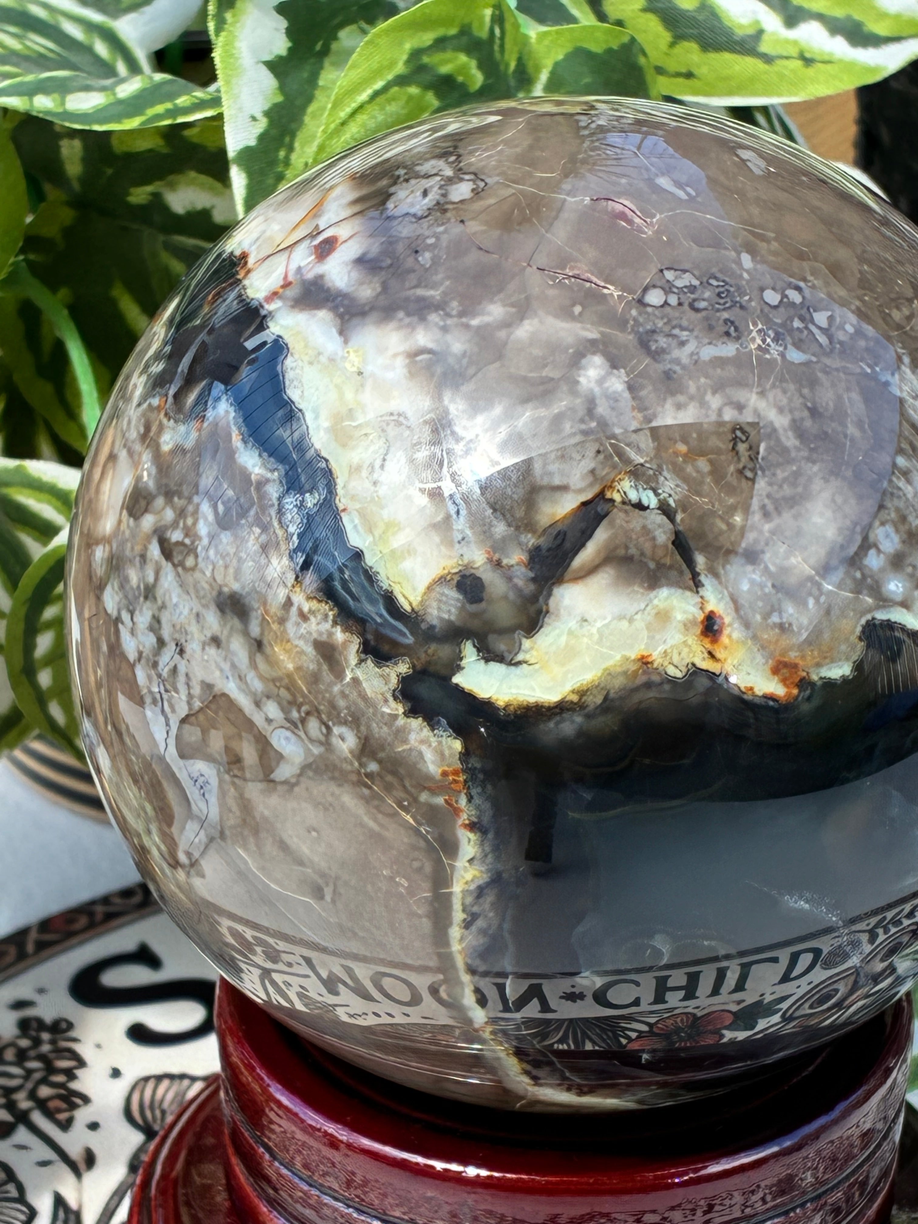 Volcano Agate Sphere