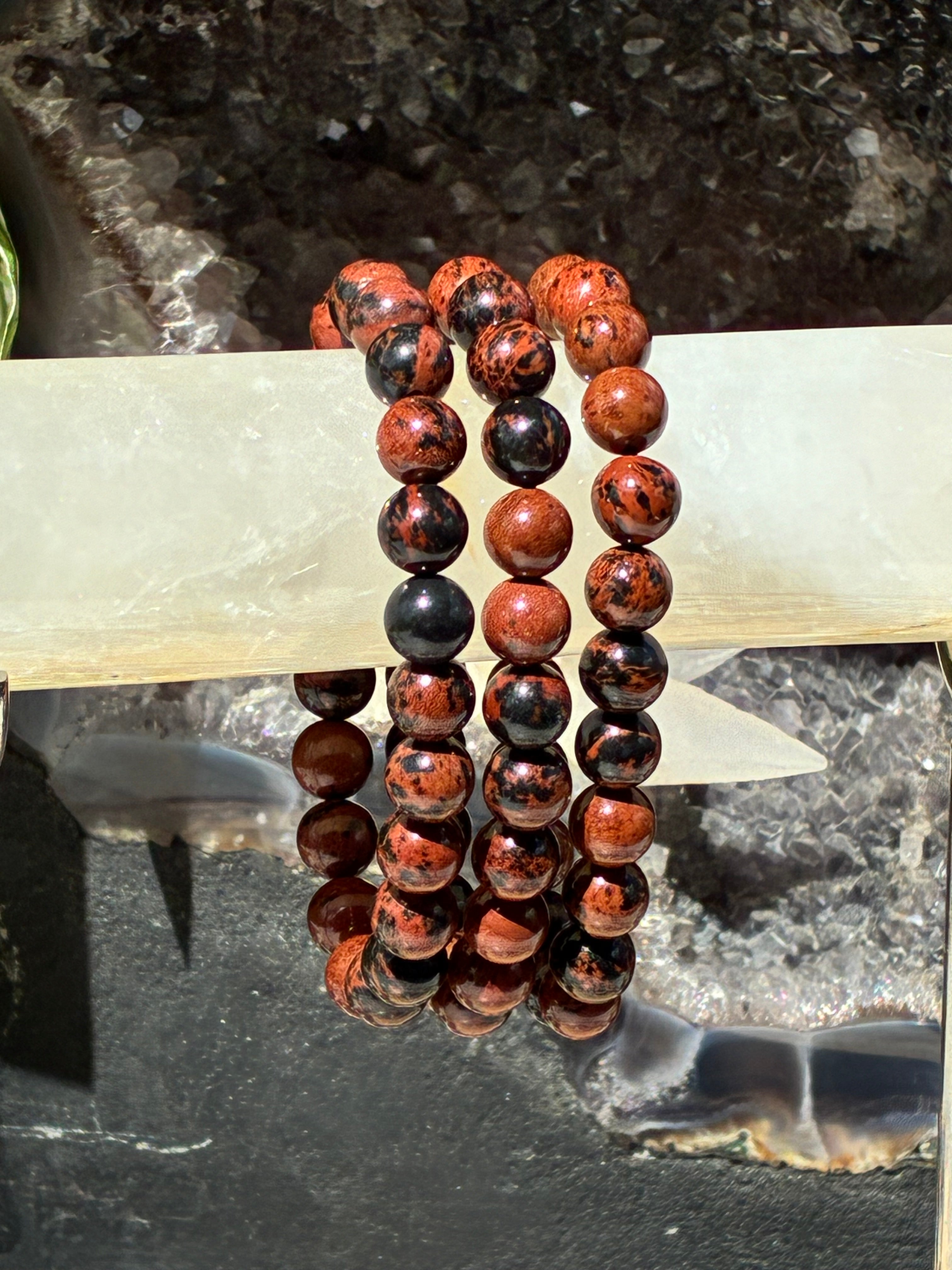 8mm Mahogany Obsidian Bracelet