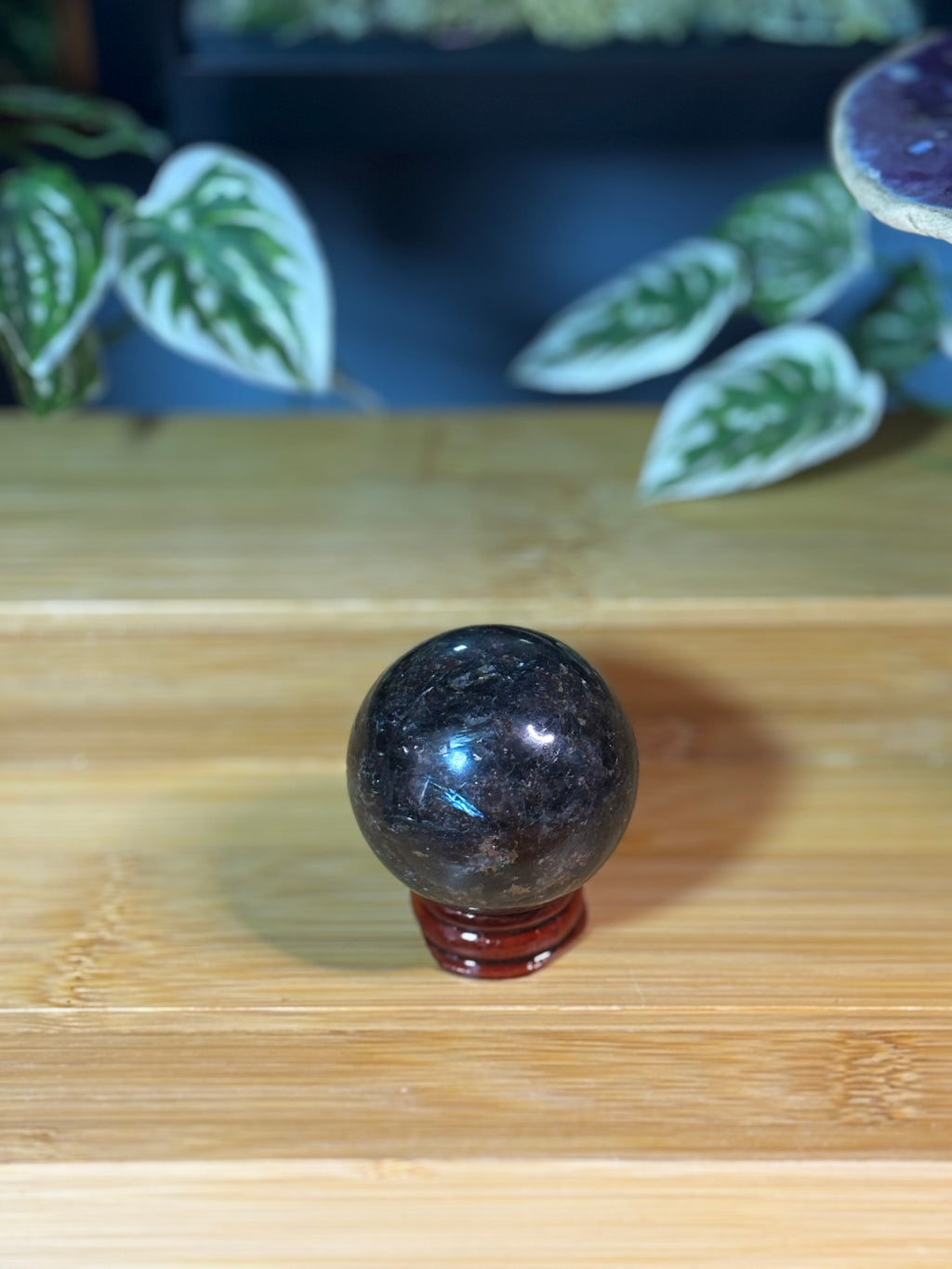 Arfvedsonite & Garnet Sphere