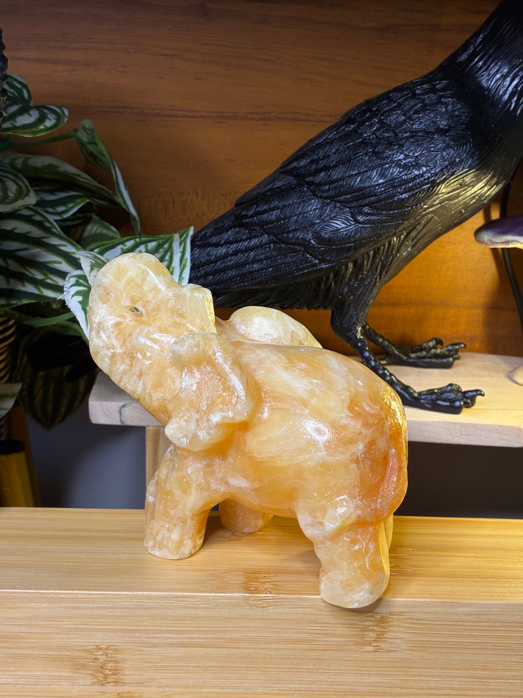 Orange Calcite Elephant