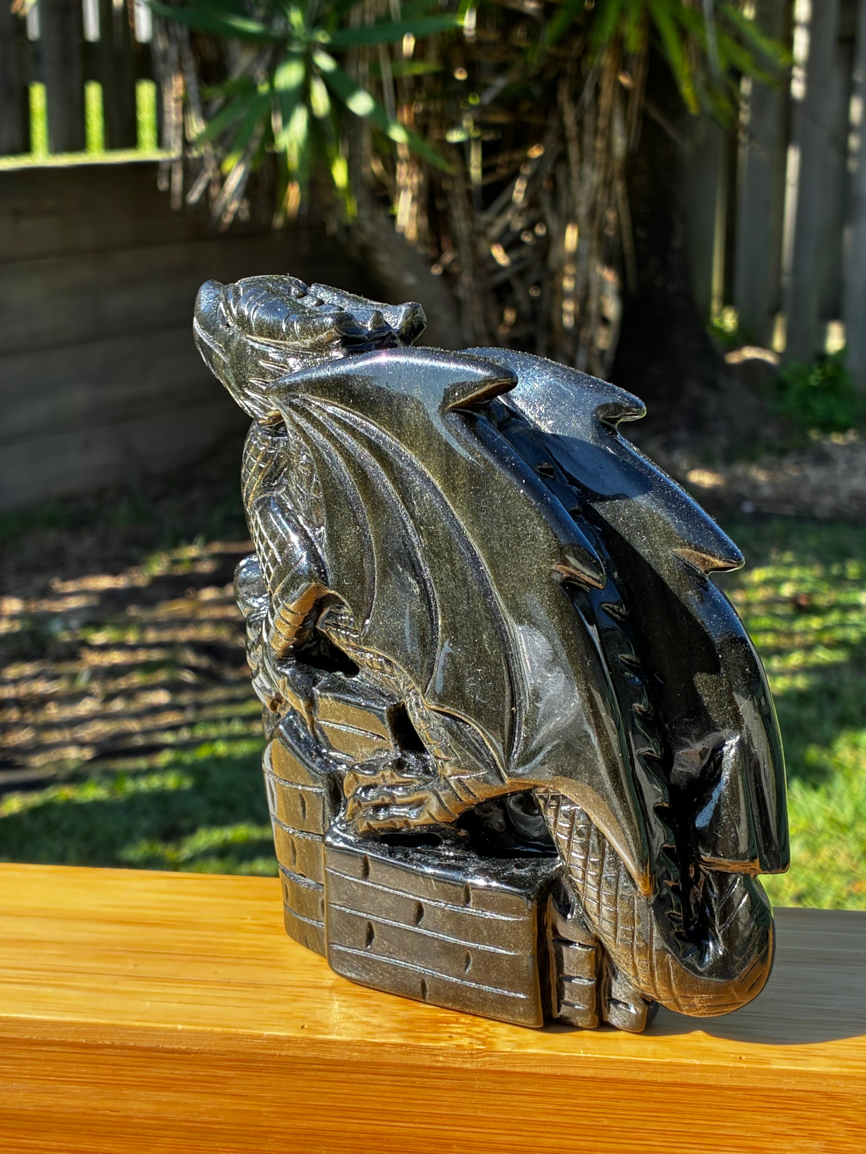 Gold Sheen Obsidian Dragon