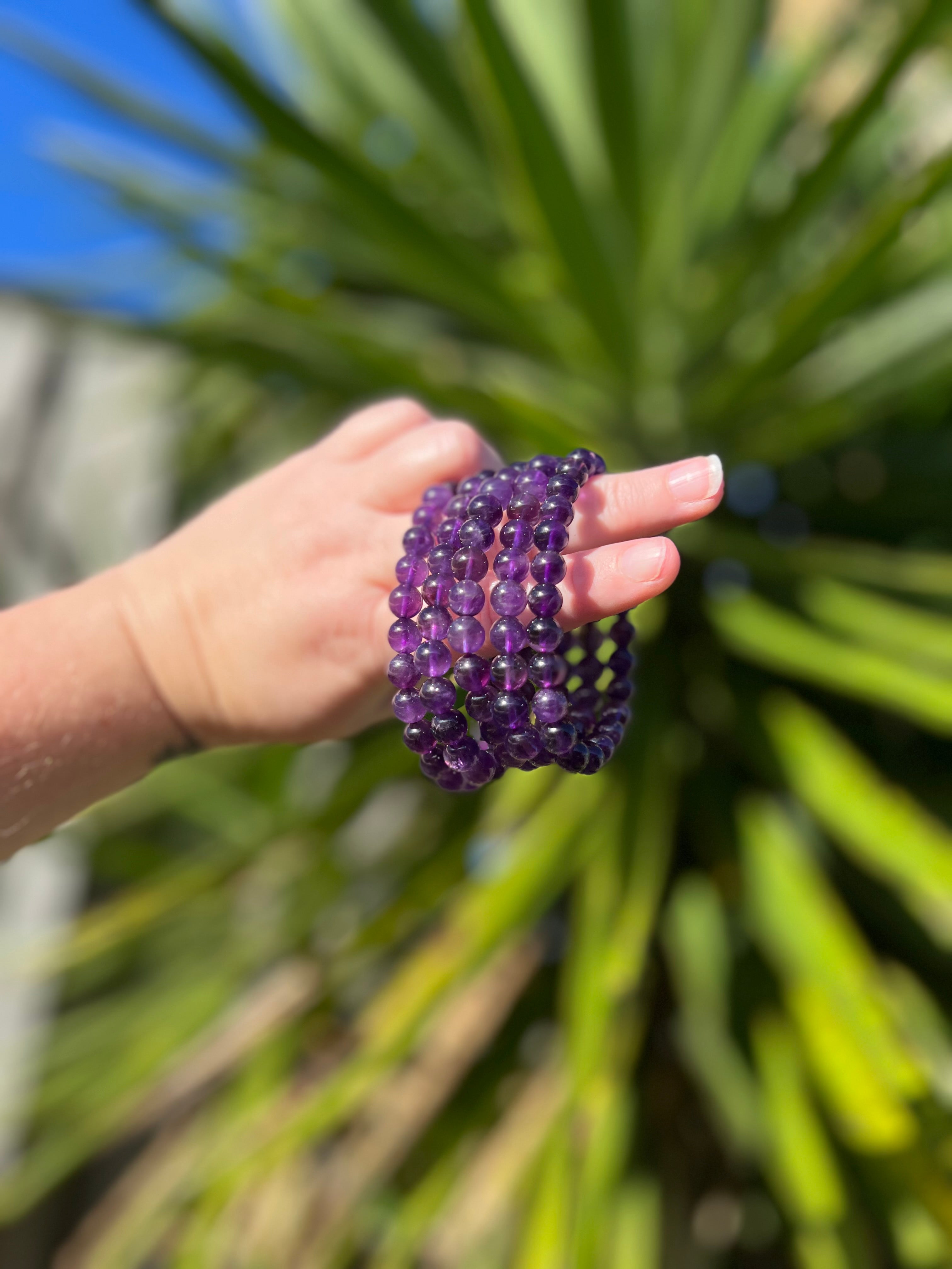 8mm Amethyst Bracelet