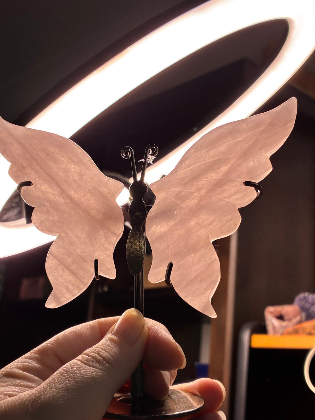 Rose Quartz Butterfly Wings