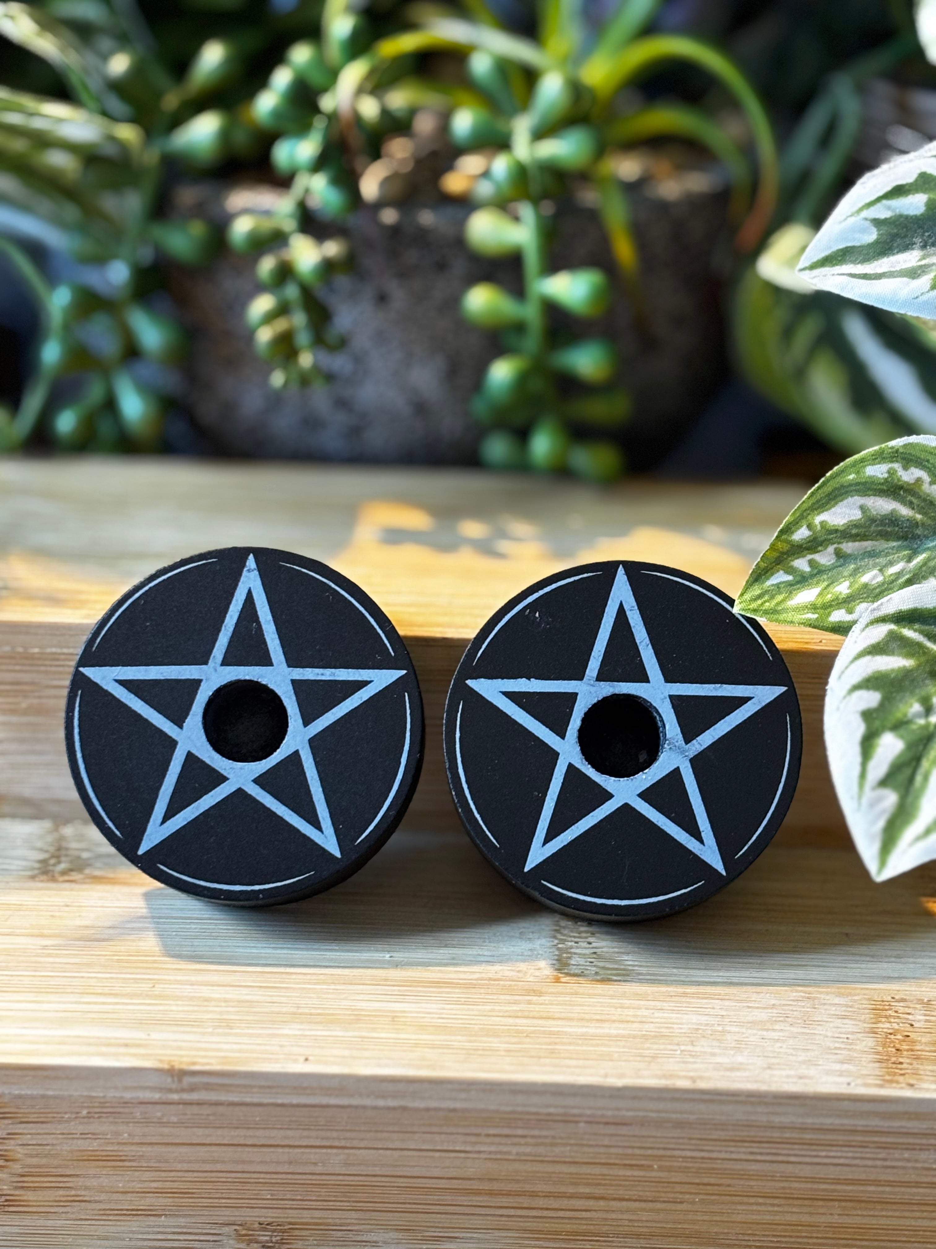 Pentagram Spell Candle Holder