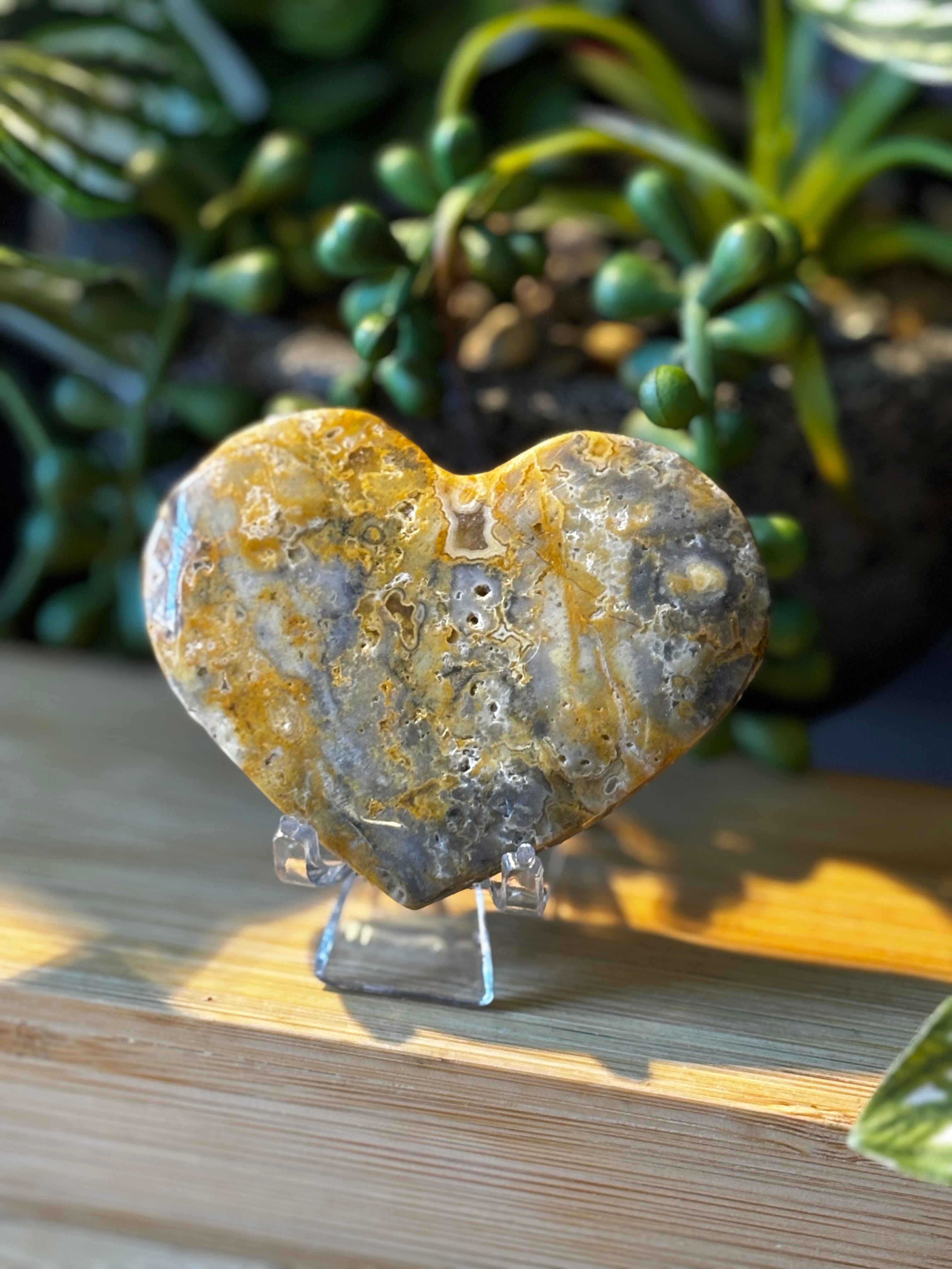 Crazy Lace Agate Heart
