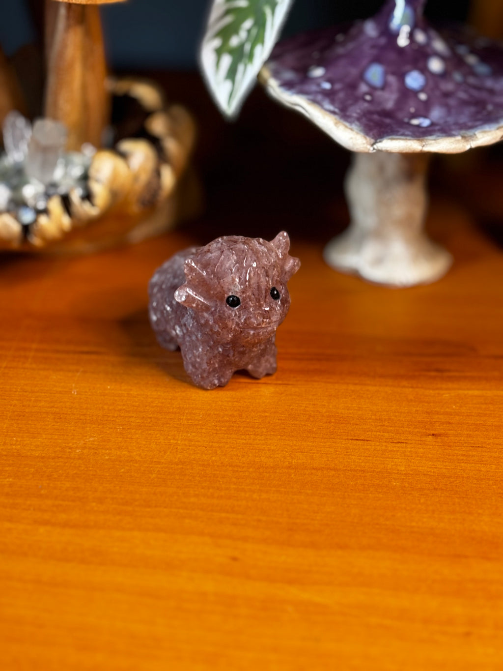 Strawberry Quartz Highland Cow