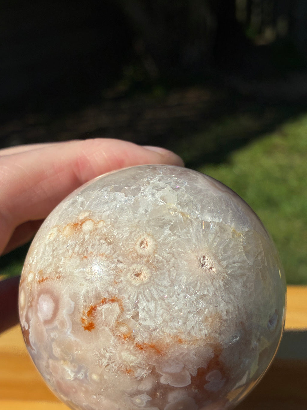 Pink Amethyst Flower Agate Sphere