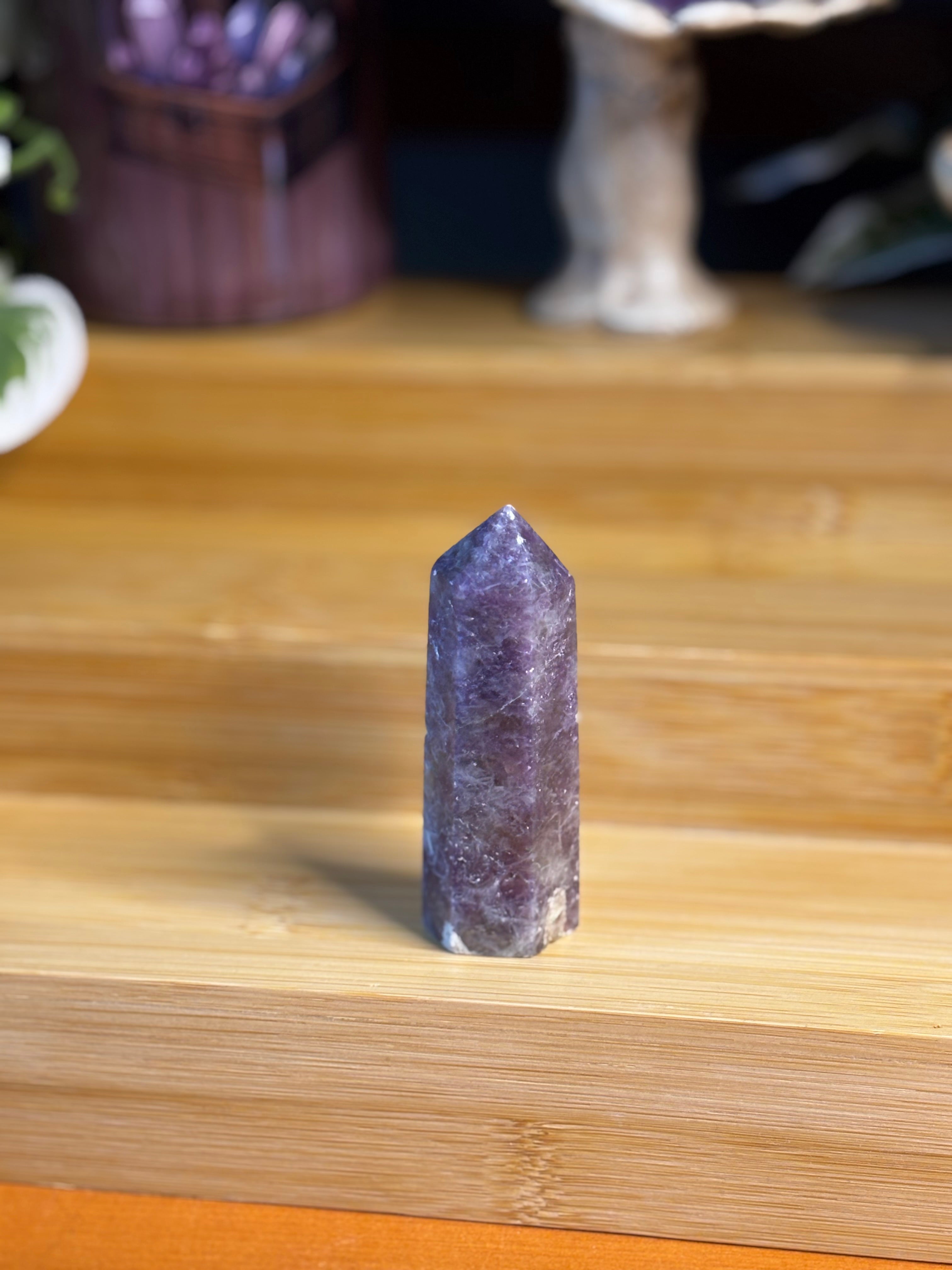 Lepidolite Point
